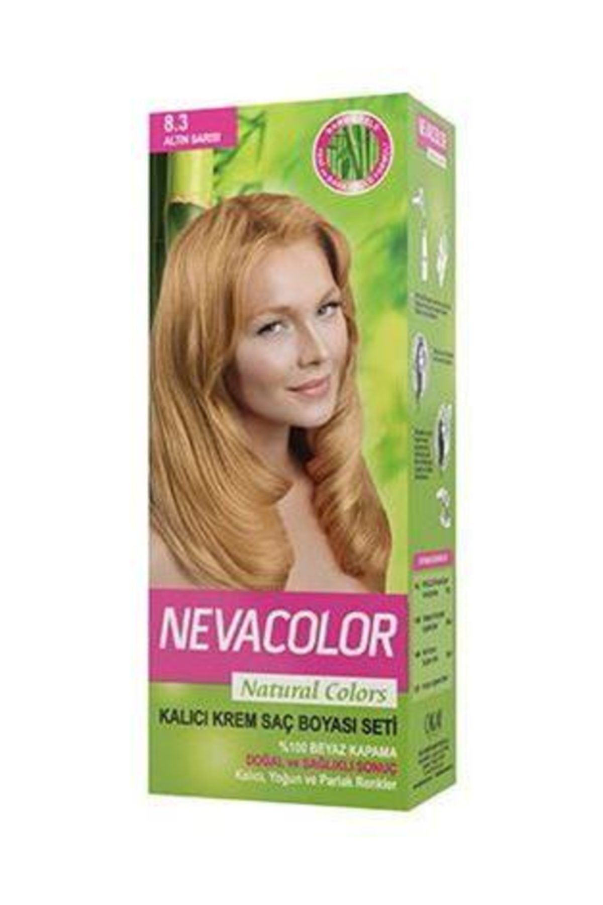 Neva Color Natural Colors Kalıcı Saç Boya Seti 8.3 Altın Sarı