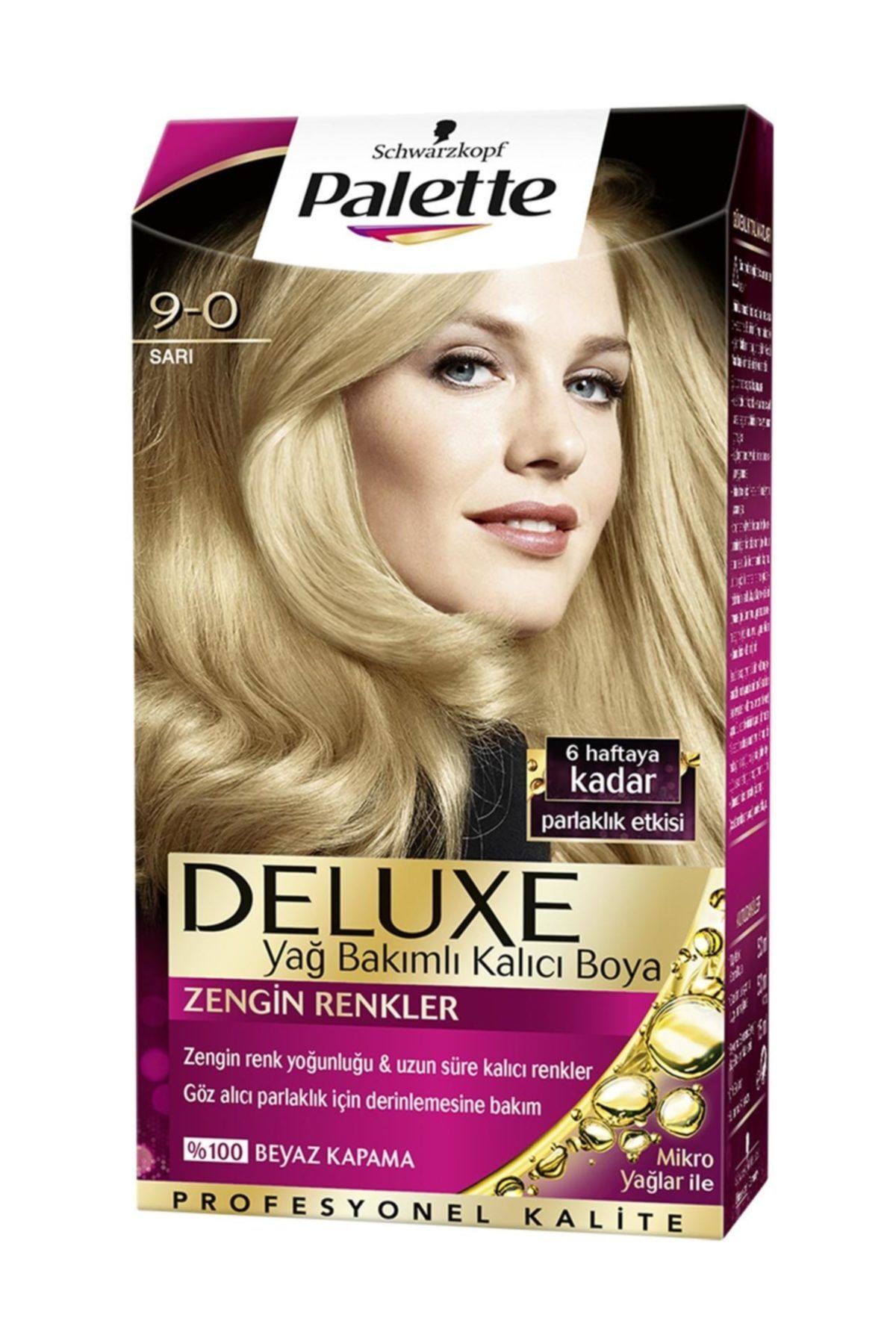 Palette Deluxe Kit Sarı (9.0) Saç Boyası