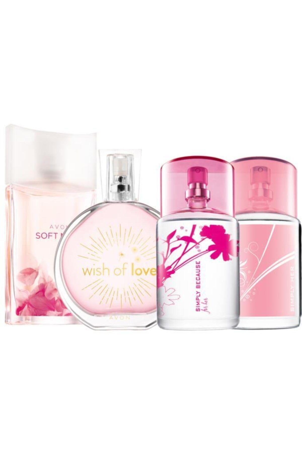 Avon Kadın  Soft Musk Wish +  Of Love  + Simply Because + Simply Edt 50 ml Parfüm Seti