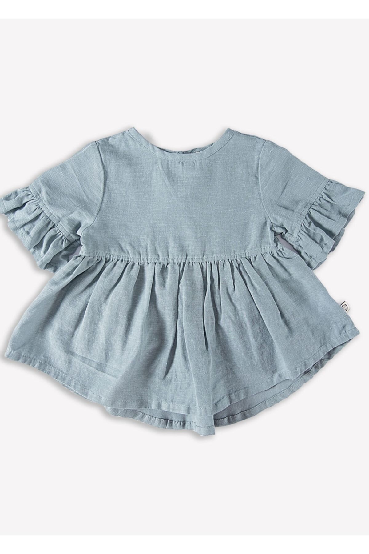 Ozmoz By Mukadder Özden Organik Kız Bebek Fırfırlı Yazlık Bluz (4 Farklı Renk Seçeneği İle)