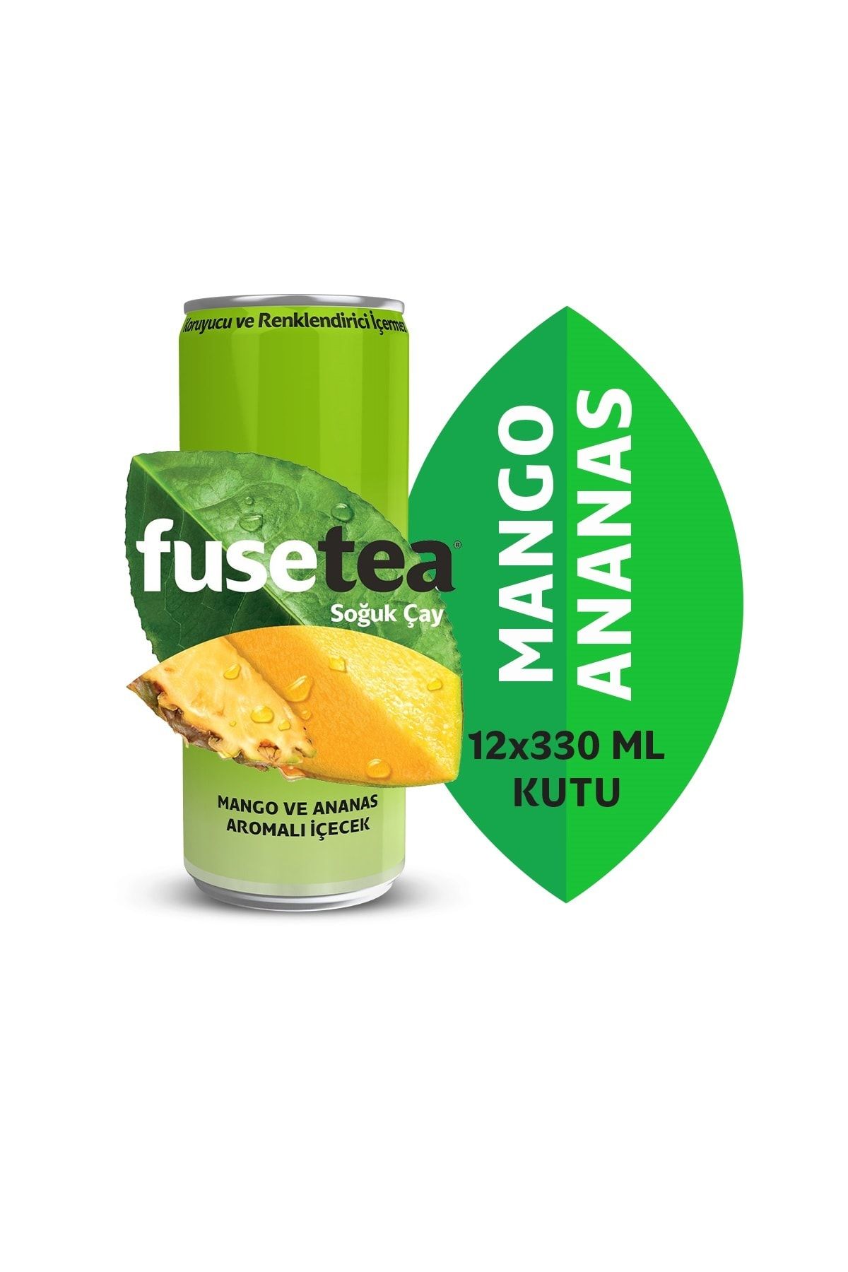 Fuse Tea Mango Ve Ananas 330 ml Kutu - 12'li Paket