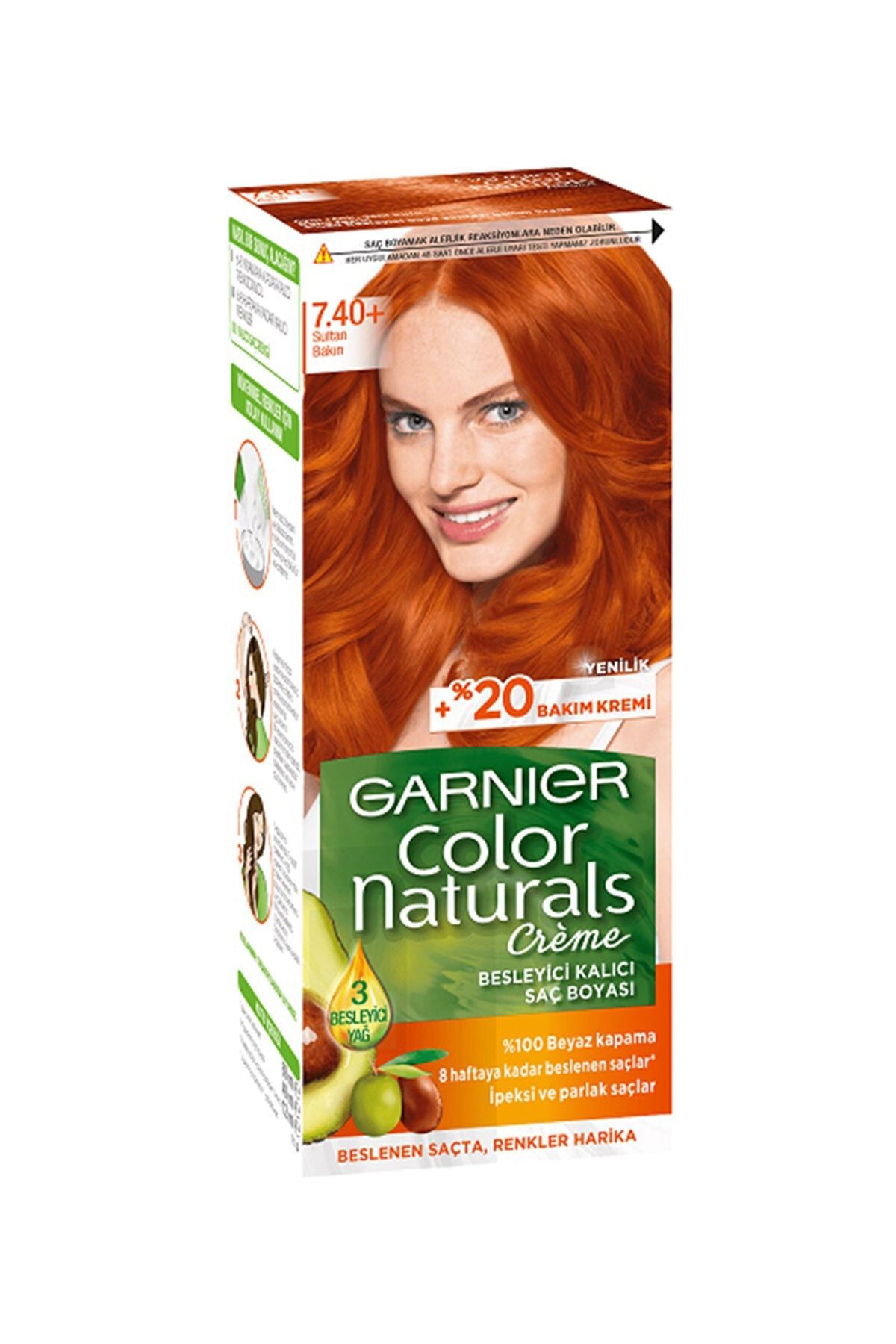 Garnier Color Naturals Sultan Bakırı Saç Boyası No:7.40+