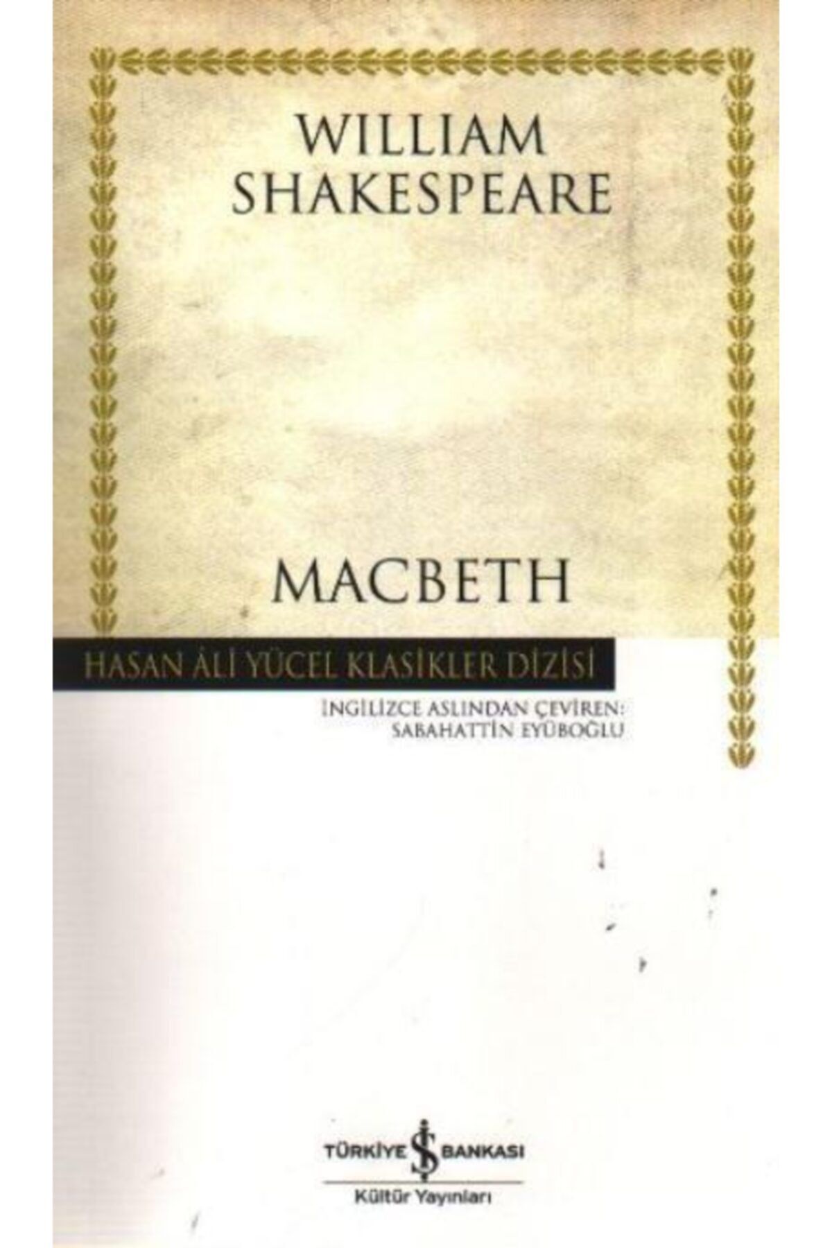 Türkiye İş Bankası Kültür Yayınları Macbeth K. Kapak
