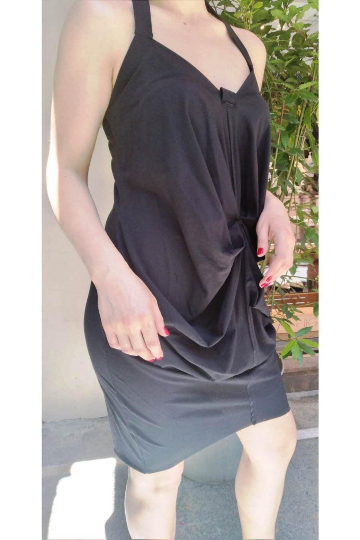 Ayşen Armağan A2 Kadın Ithal Pamuk Elbise Siyah