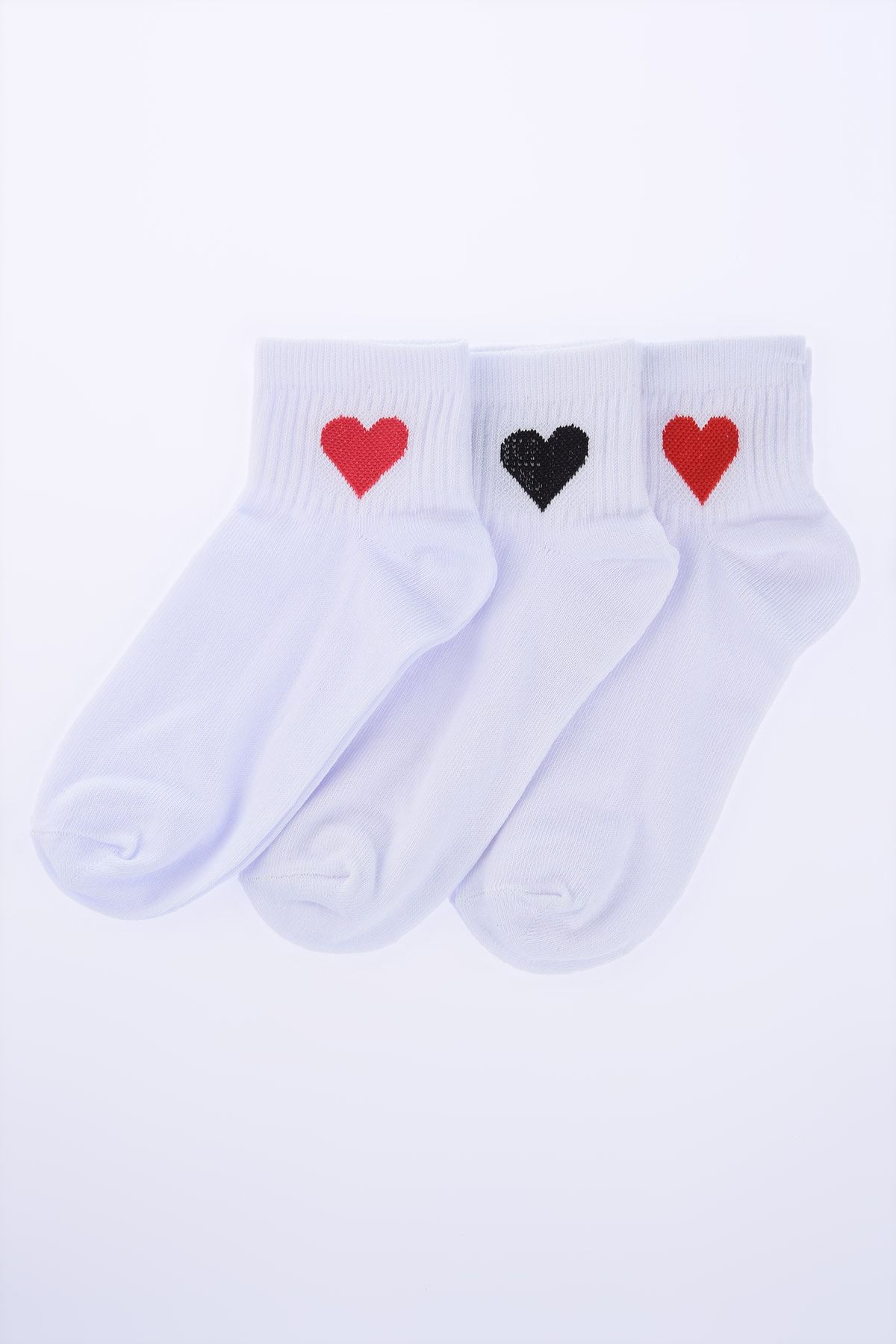 TRENDYOLMİLLA Beyaz Desenli Örme Çorap TWOSS20CO0056