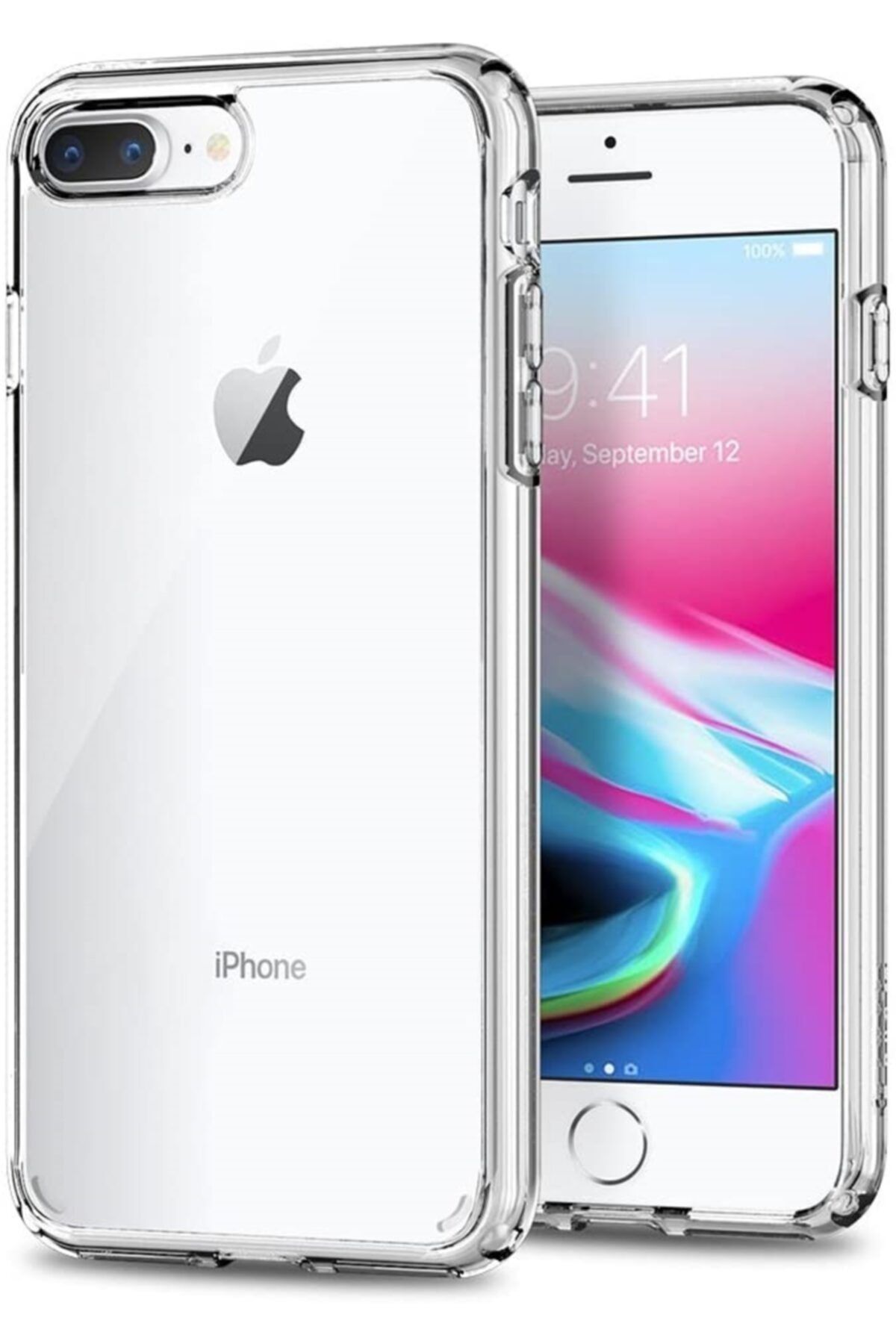 Mobilteam Apple Iphone 7 Plus Kılıf Şeffaf Süper Silikon Kapak