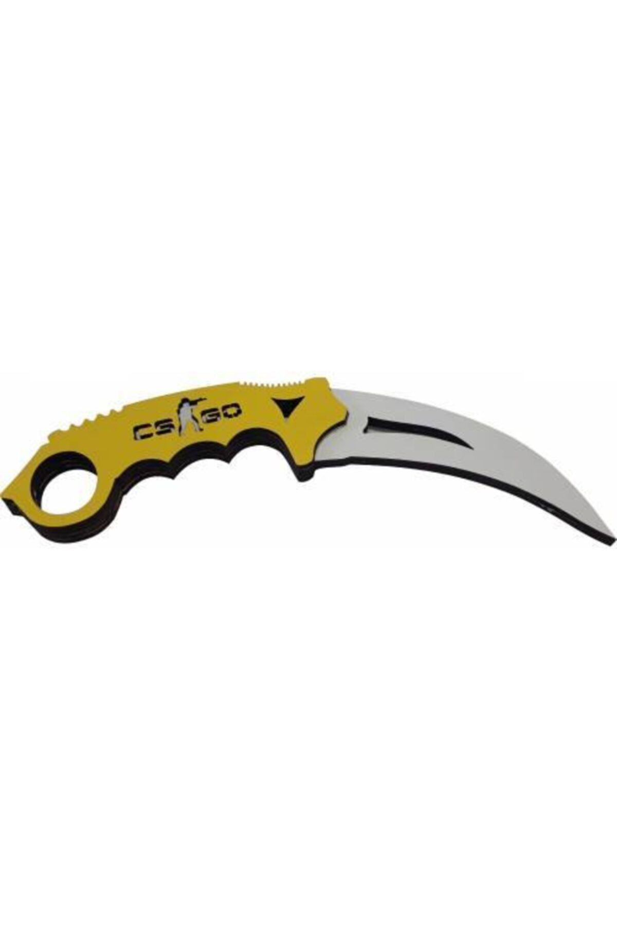 Ahtek Ahşap Karambit Bıçak Cs Go Figürlü Sarı