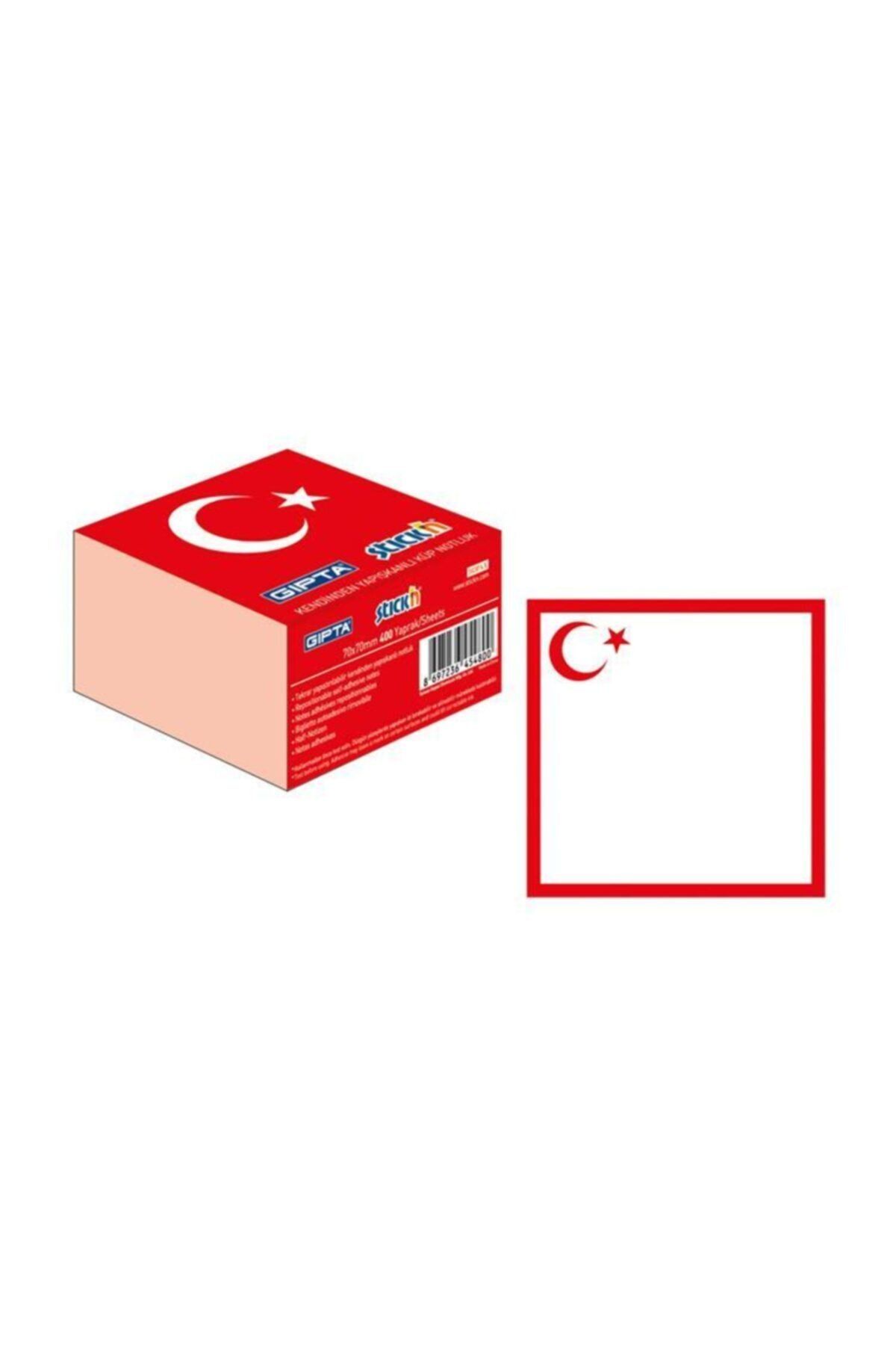 Gıpta Stıckn 70x70 Türkiye Bayraklı Yapışkanlı Not Kağıdı