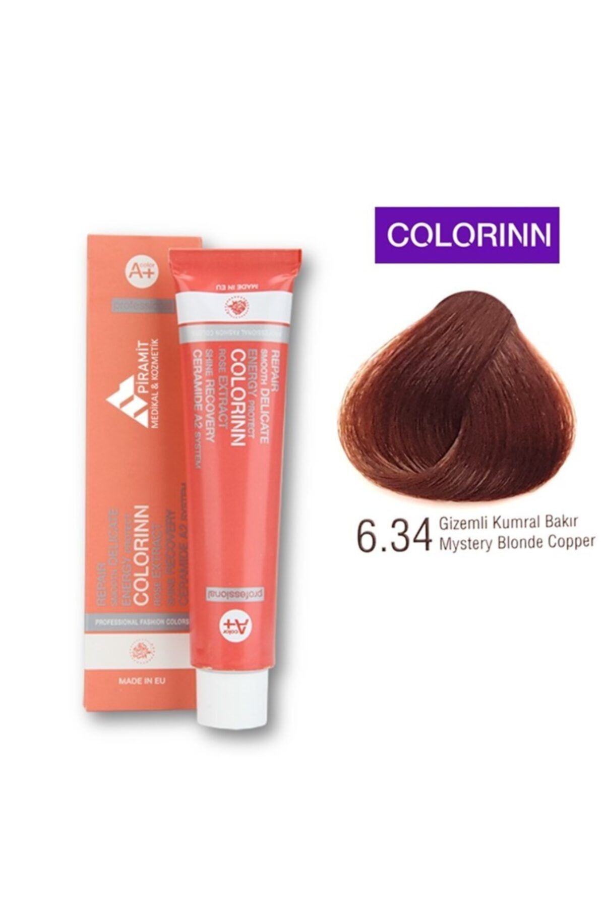 Colorinn Professional Saç Boyası 6.34 Gizemli Kumral Bakır