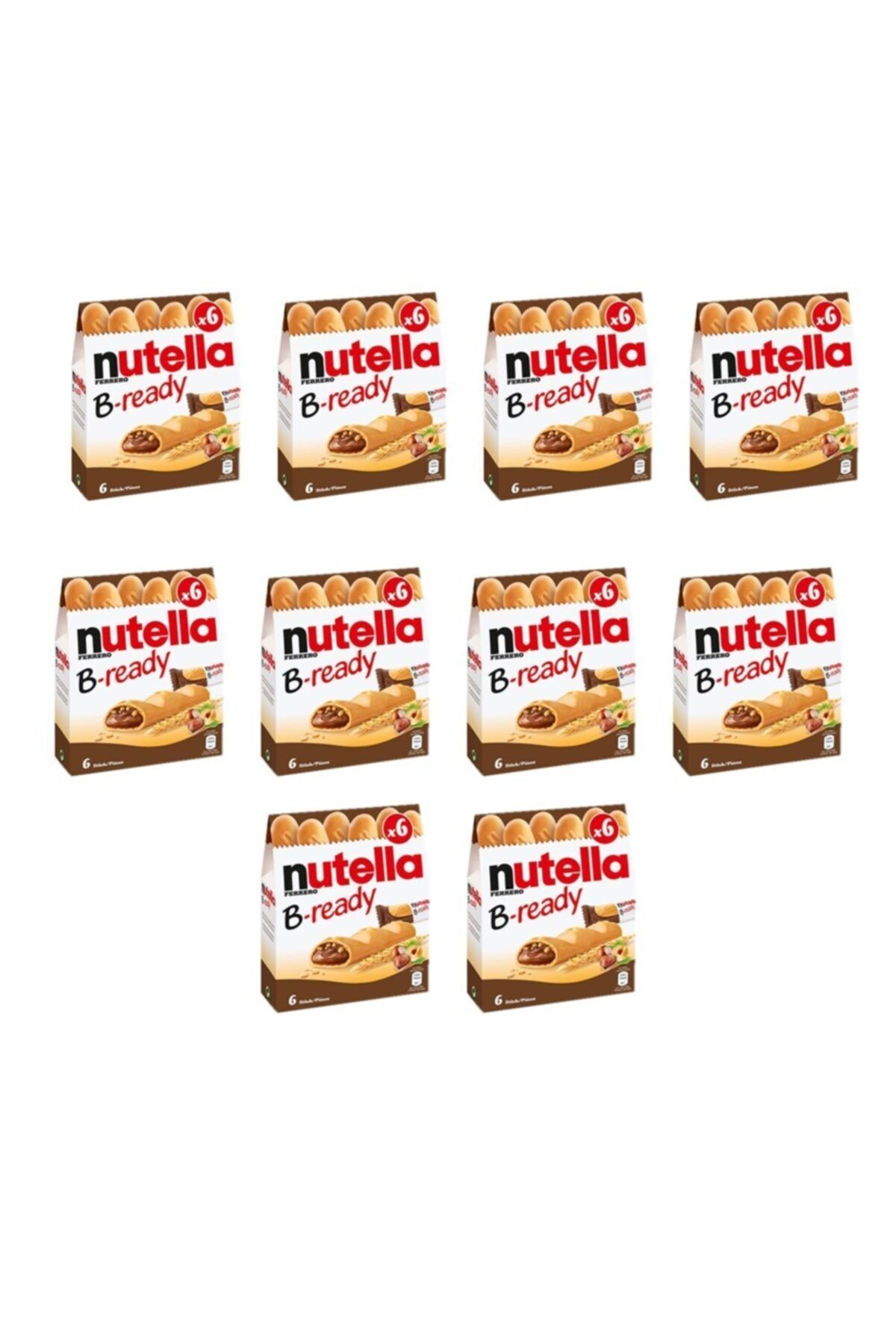 Nutella Bready 132 Gr X 10 Waffle Arası Çikolata