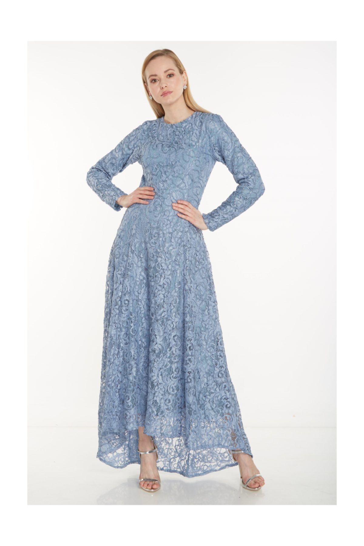 Puane Kadın Mavi Elbise 12042-70