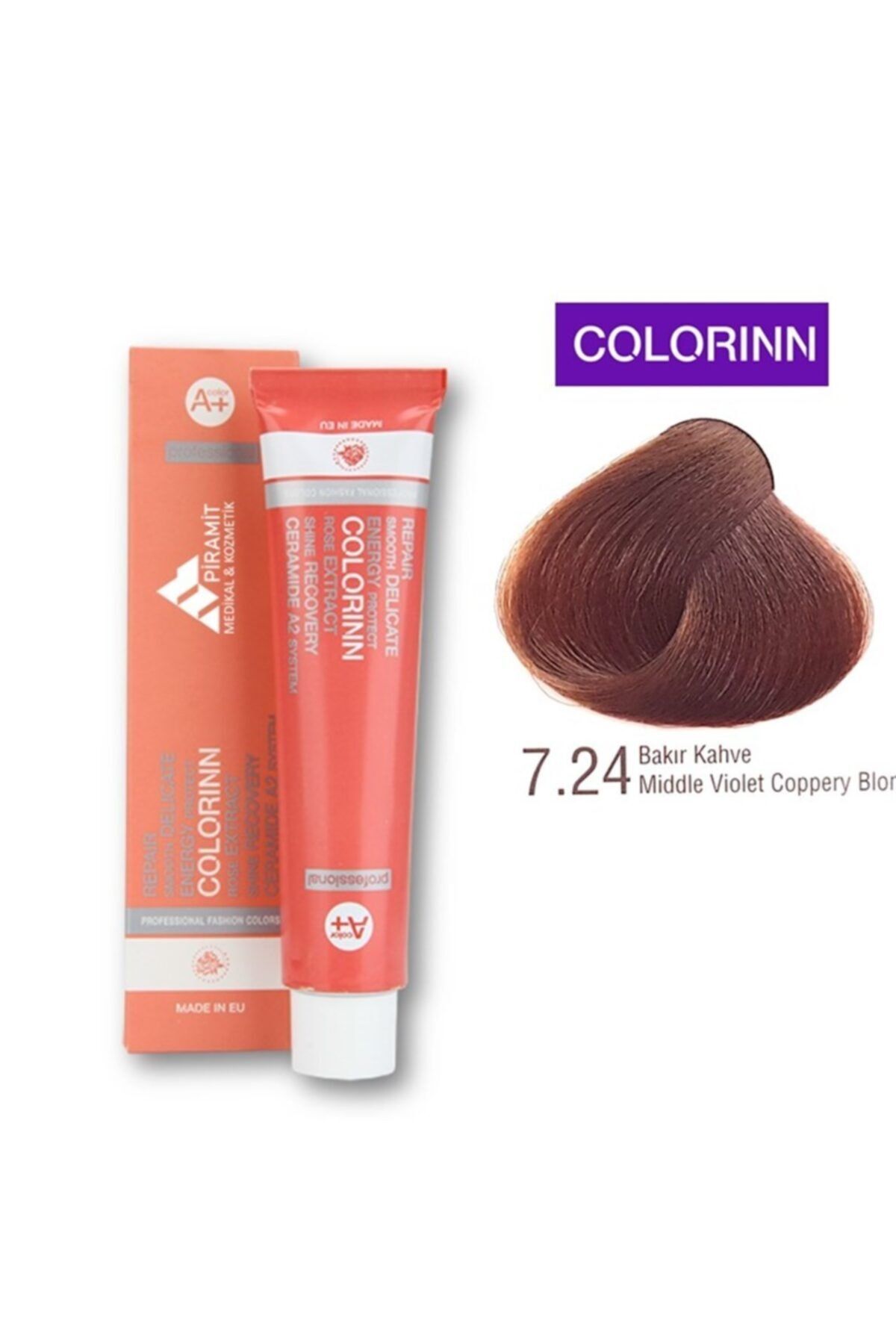 Colorinn Professional Saç Boyası 7.24 Bakır Kahve