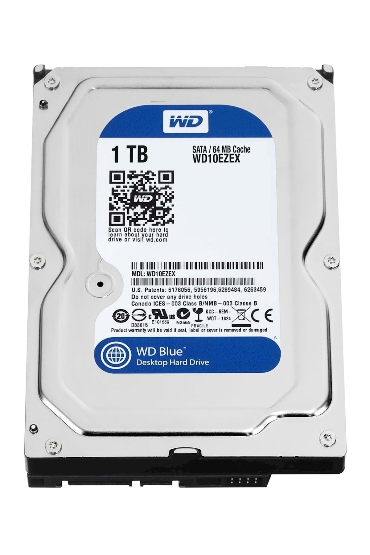 WD 1TB 3.5" 7200RPM Sata3 64MB Blue Dahili Masaüstü HardDisk WD10EZEX