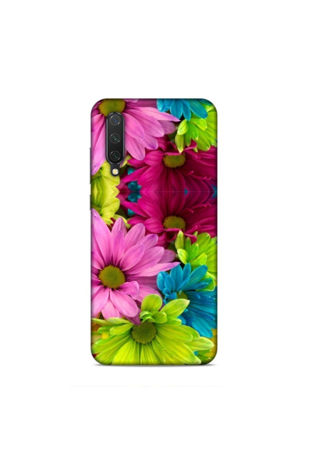 Pickcase Xiaomi Mi 9 Lite Kılıf Desenli Arka Kapak Renkli Çiçekler