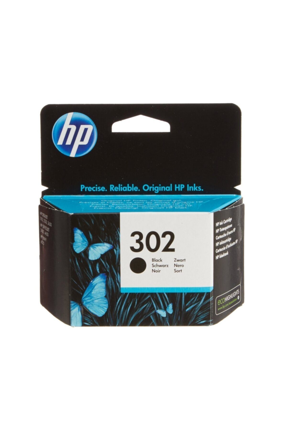 HP F6u66ae (302) Sıyah Murekkep Kartusu 190 Sayfa