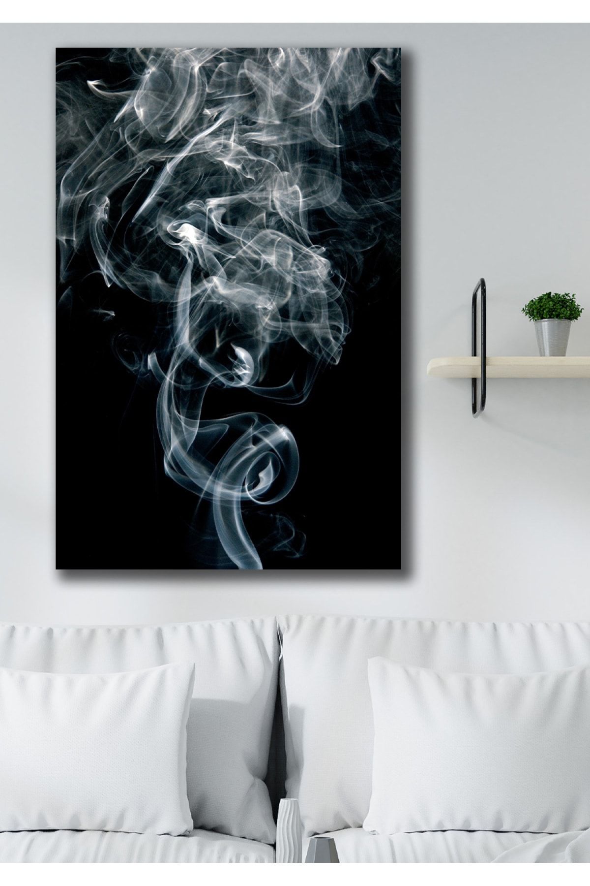 Hediyeler Kapında 100x140 Smoke Kanvas Duvar Tablo