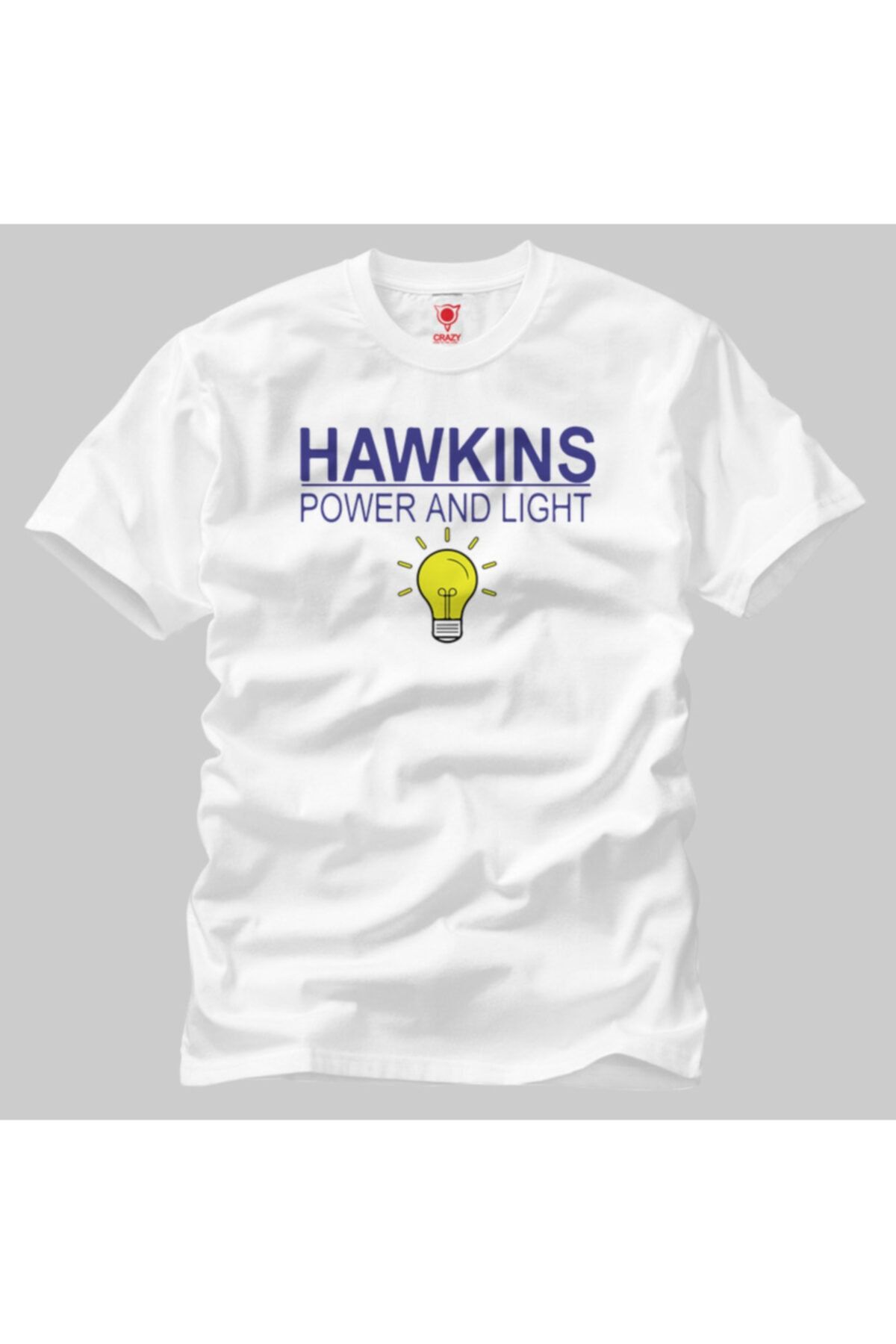 Crazy Stranger Things Hawkins Power And Light Erkek Tişört