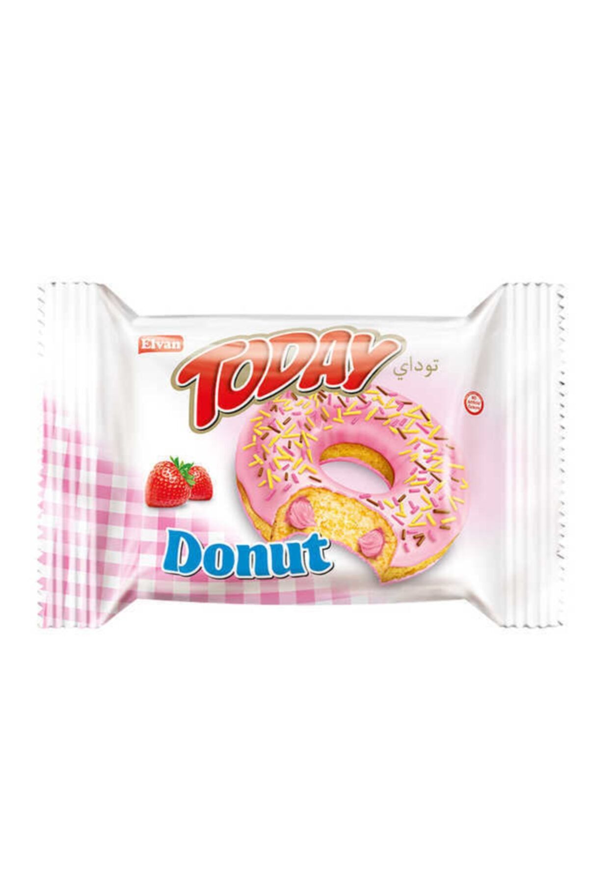 Elvan Today Donut Kek Çilekli 50 Gr. 24 Adet (1 Kutu)