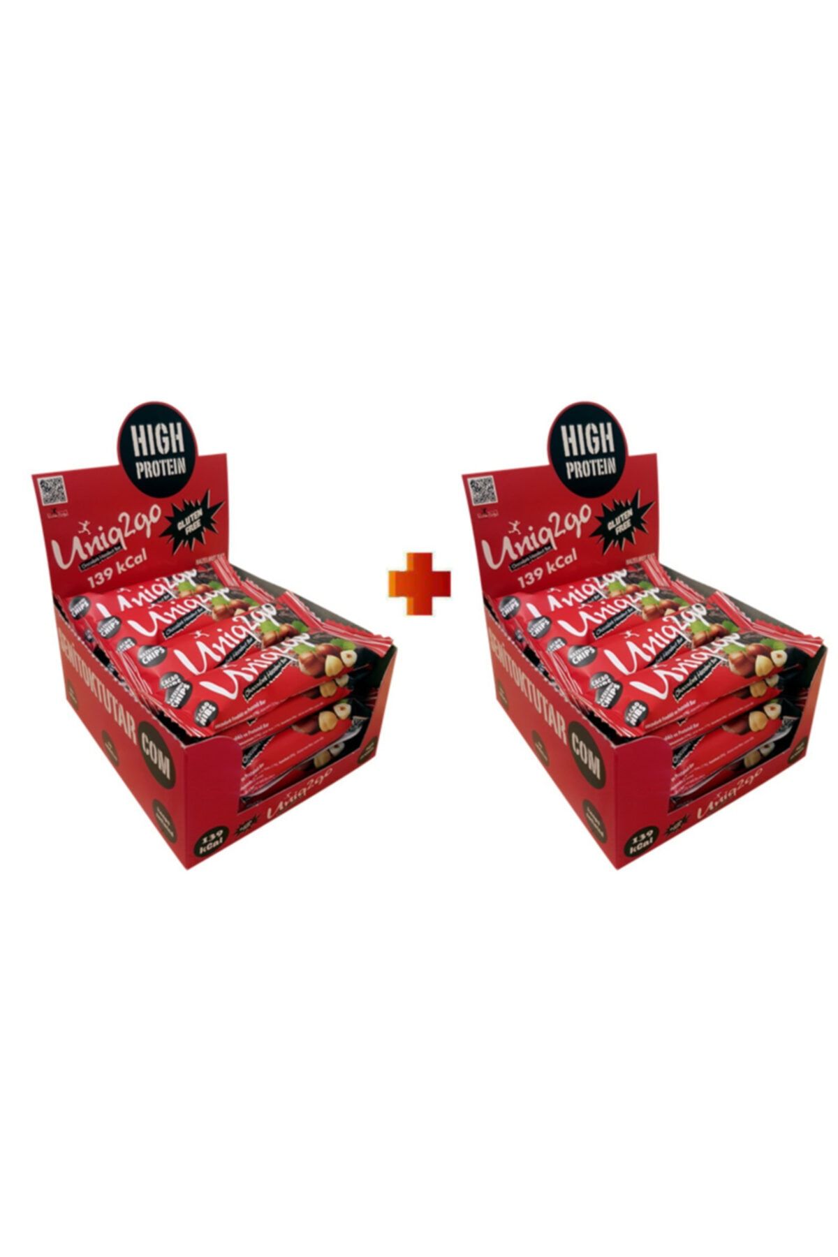 Uniq2go Chocodark Fındıklı Bitter 16’lı X 2 Kutu (toplam 32 Adet) 38g Protein Bar