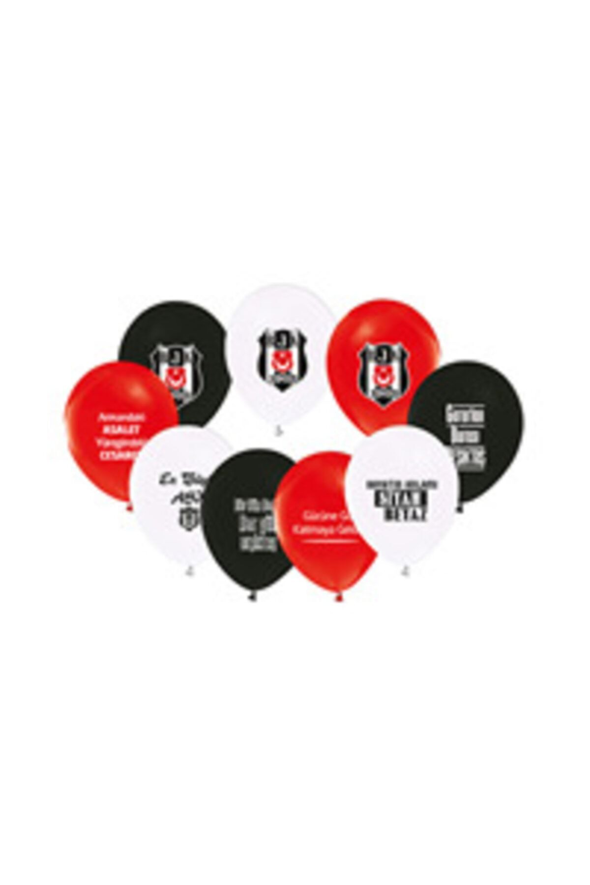 Beşiktaş 12 Inç Standart Boy Lisanslı Balon 10 Adet