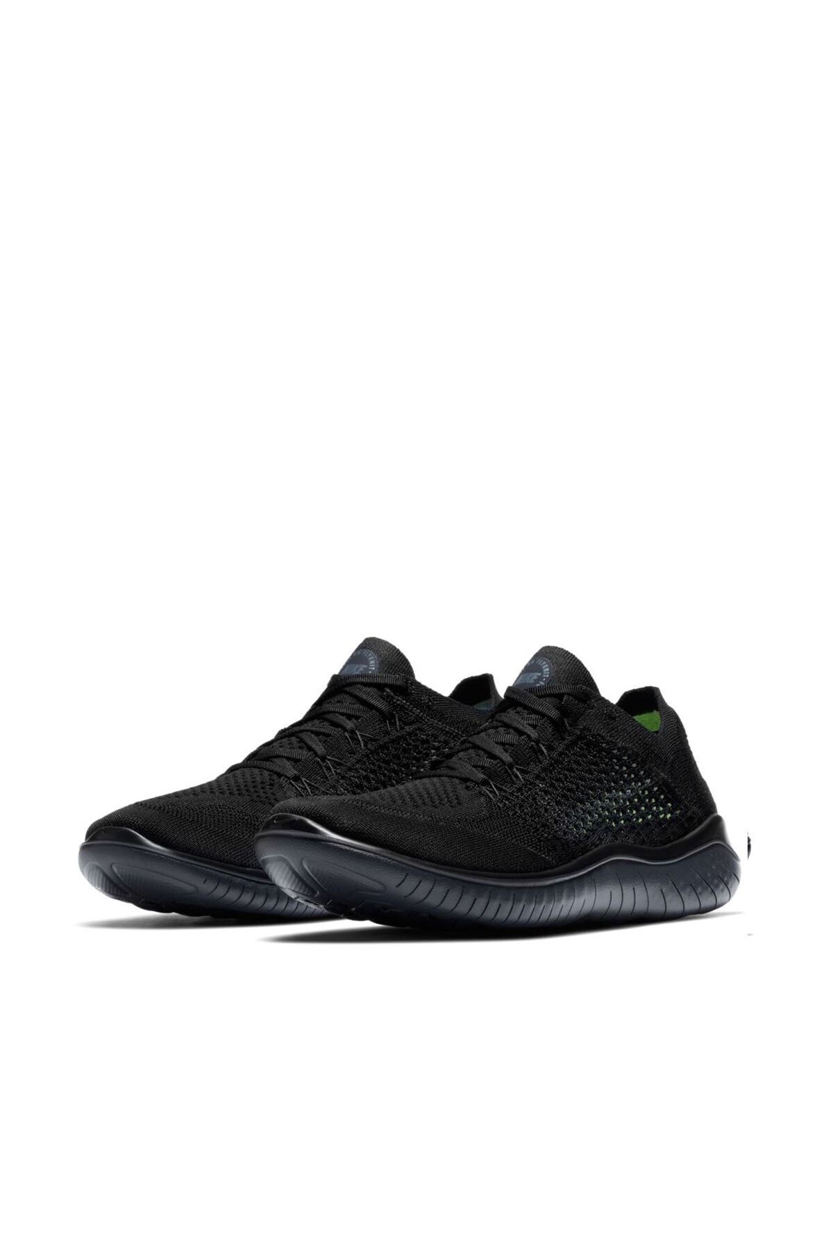 Nike Erkek Siyah Yürüyüş Koşu Ayakkabısı 942838-002 Free Rn Flyknıt 2018