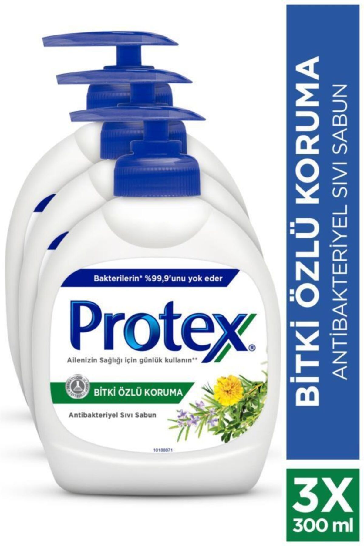 Protex Bitki Özlü Koruma Sıvı Sabun 300 ml x 3 Adet