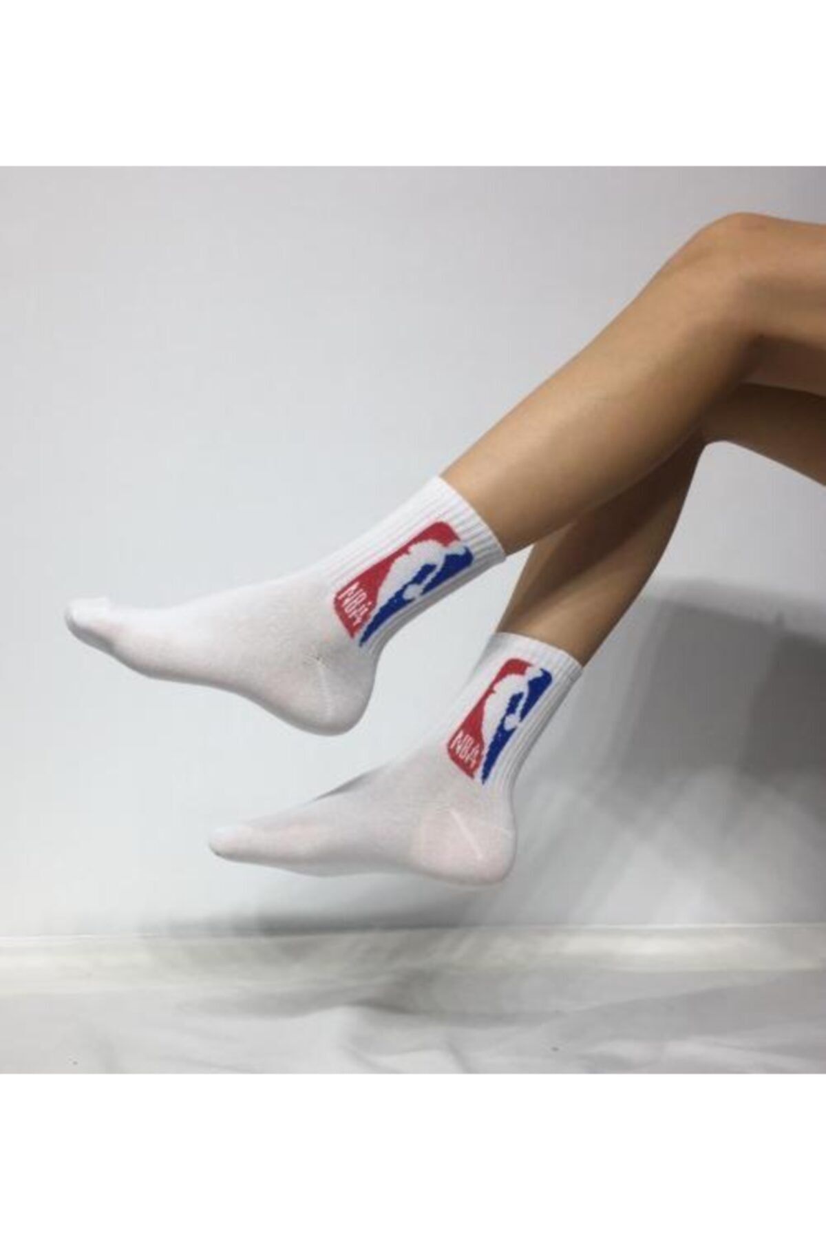 Adel Kokulu Unisex NBA Desenli Kolej Çorabı