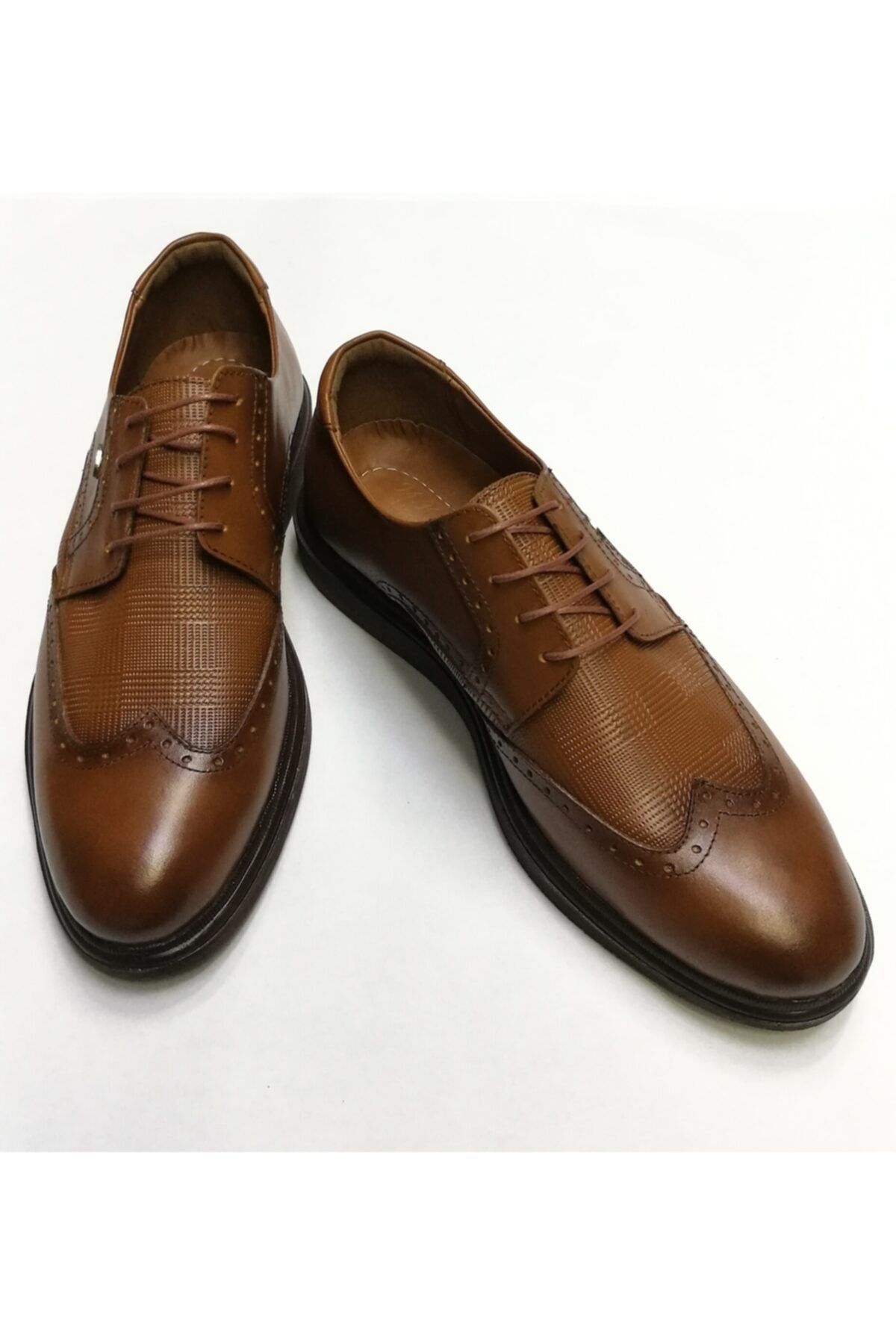 BM Home Erkek Kahverengi Bağcıklı Şık Günlük Klasik Ayakkabı