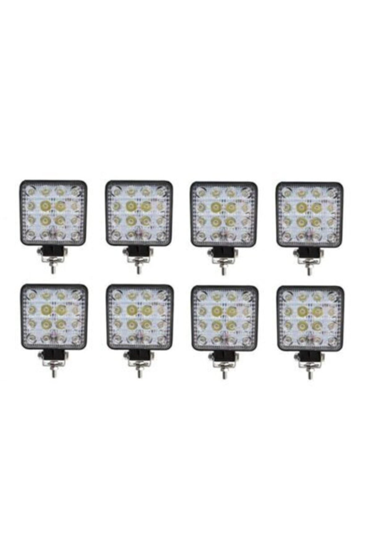 Rock Off Road Sis Farı Sis Lambası 16 Led Kare 8'li Paket Su Geçirmez