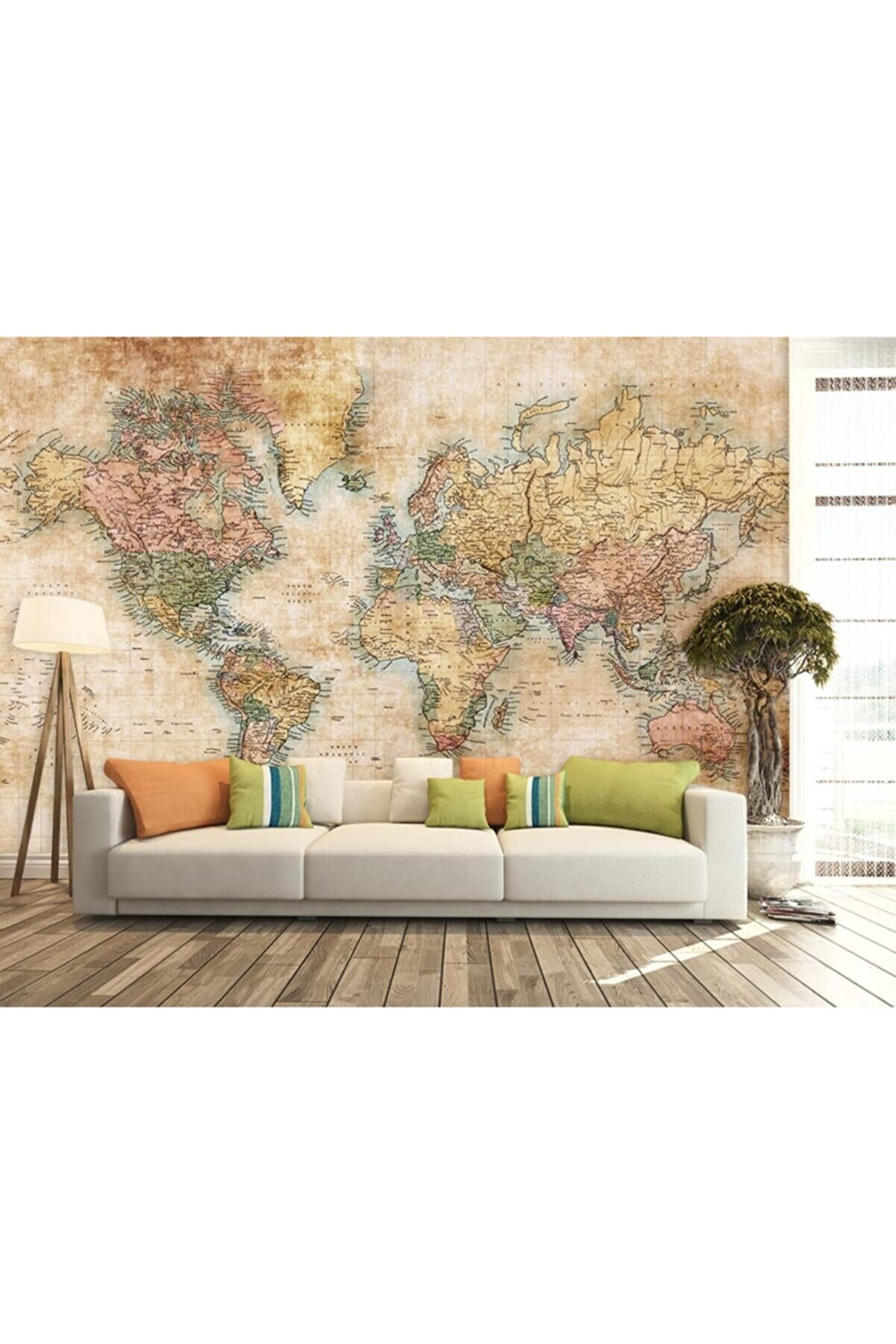 Özen Duvar Kağıtları Dünya Haritası Duvar Kağıdı