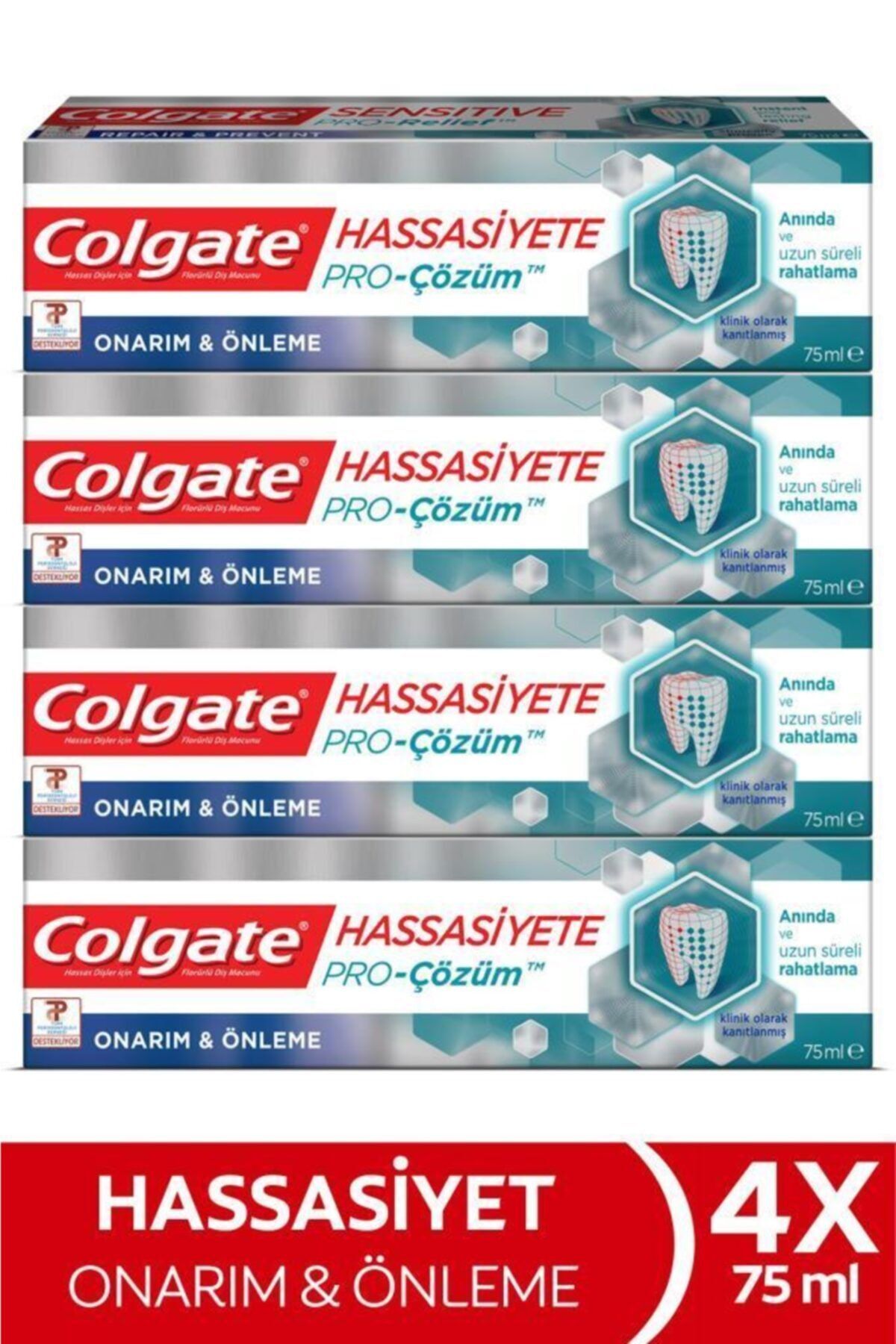 Colgate Hassasiyete Pro Çözüm Onarım Ve Önleme Pro Relief Diş Macunu 4x 75 ml
