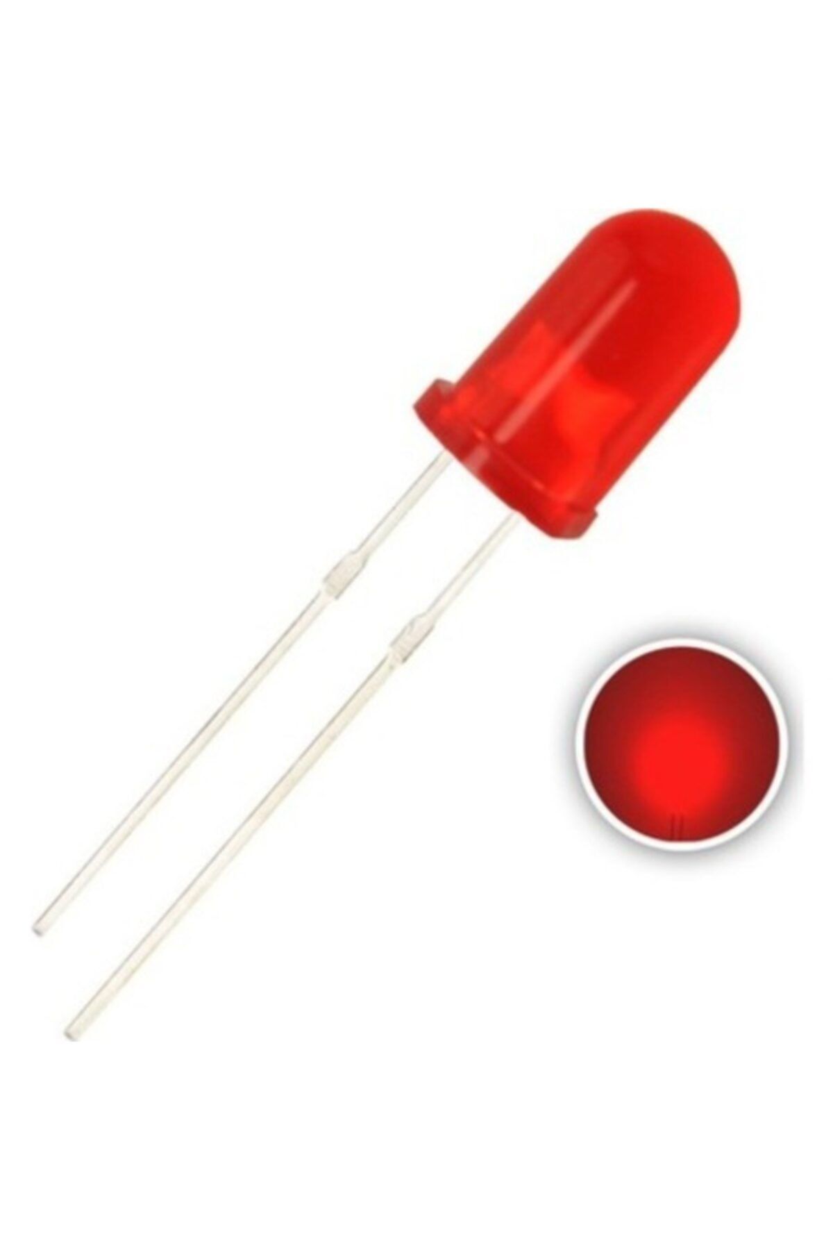 Emay 10 Adet - 5mm Diffused Led - Kırmızı (red) - Arduino, Deney