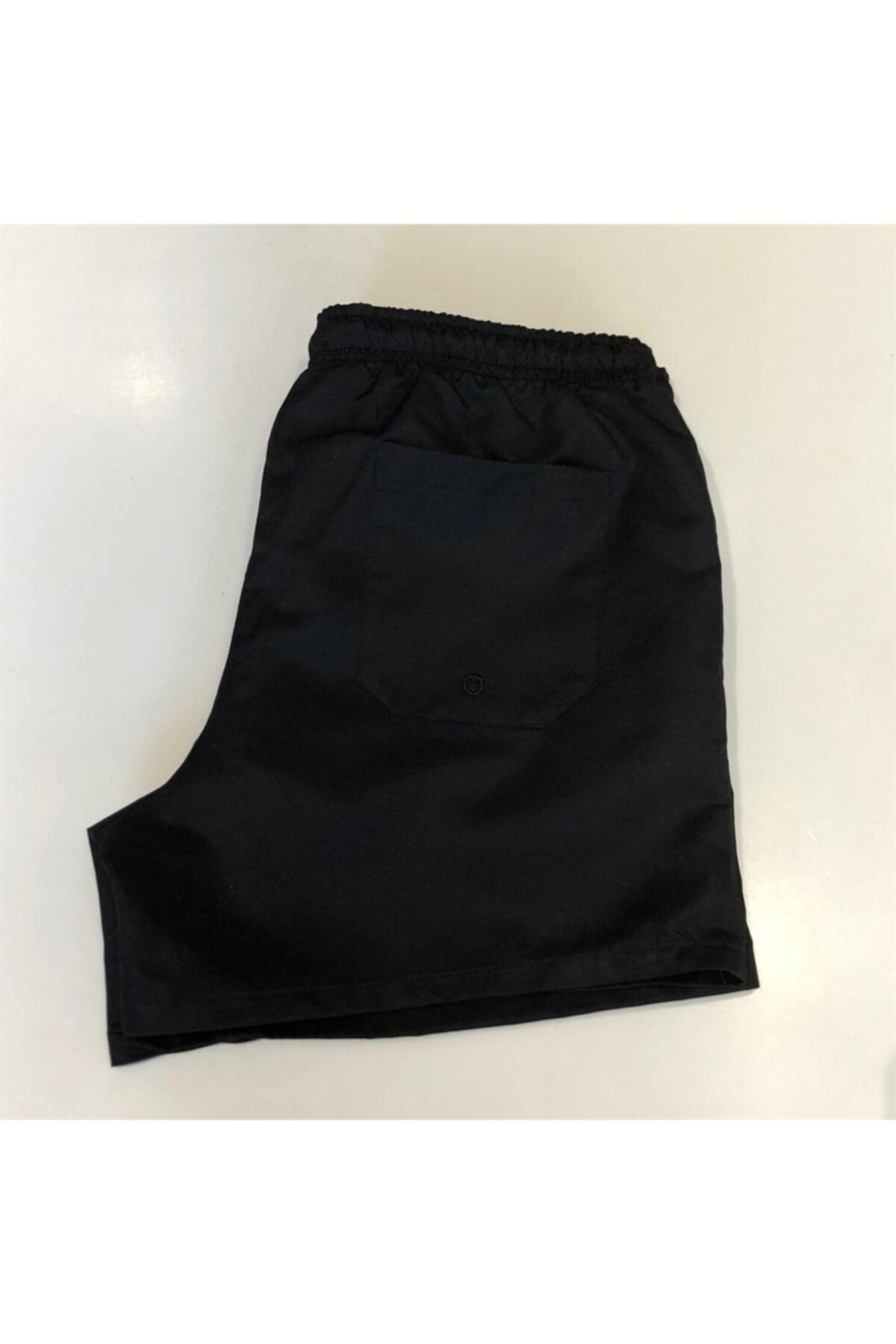 Erkek Siyah Basic Standart Slim Deniz Şortu IR7597