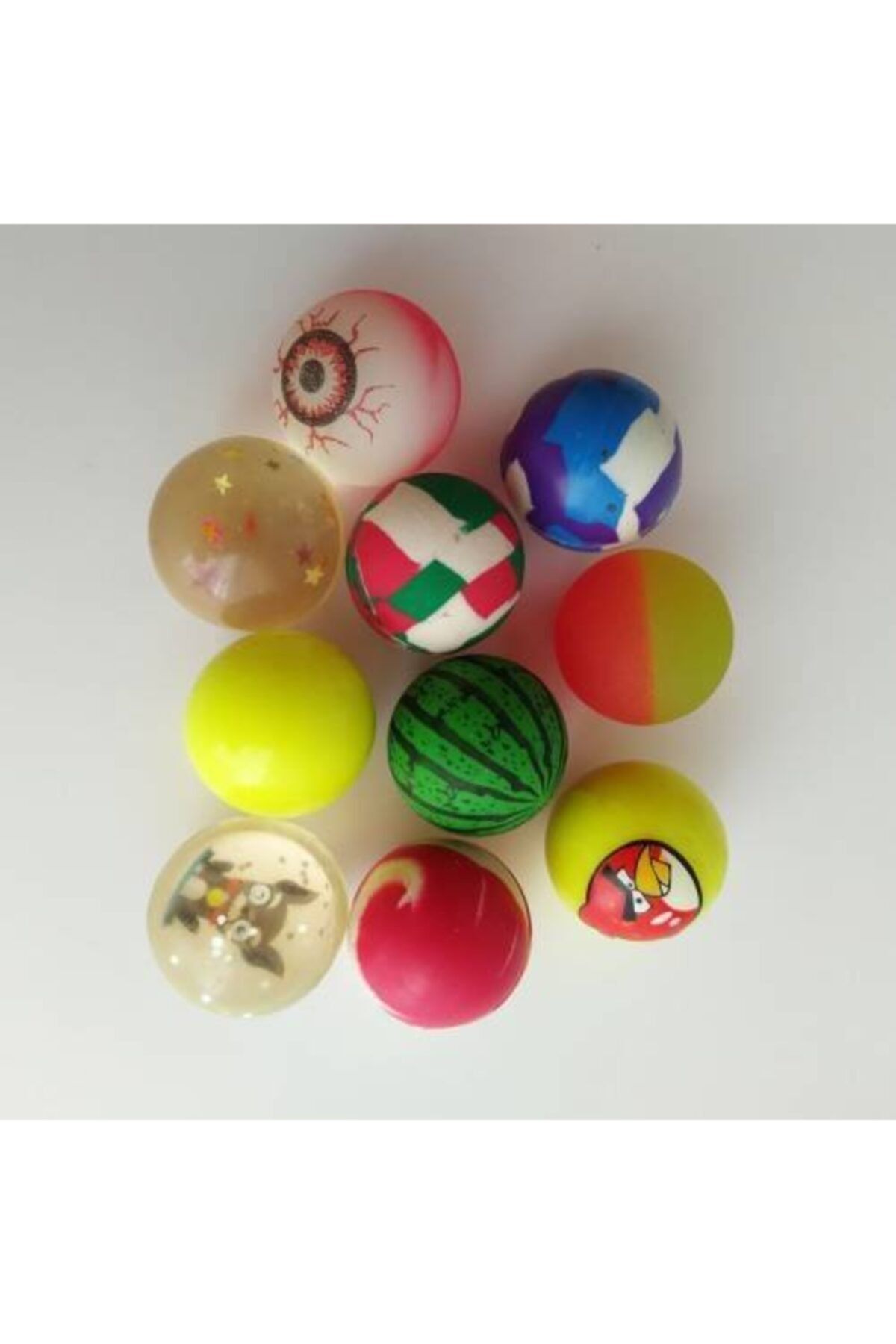 BULDUK 10 Adet 32 Mm Karışık Zıplayan Top, Otomat Topu, Plastik Oyuncak