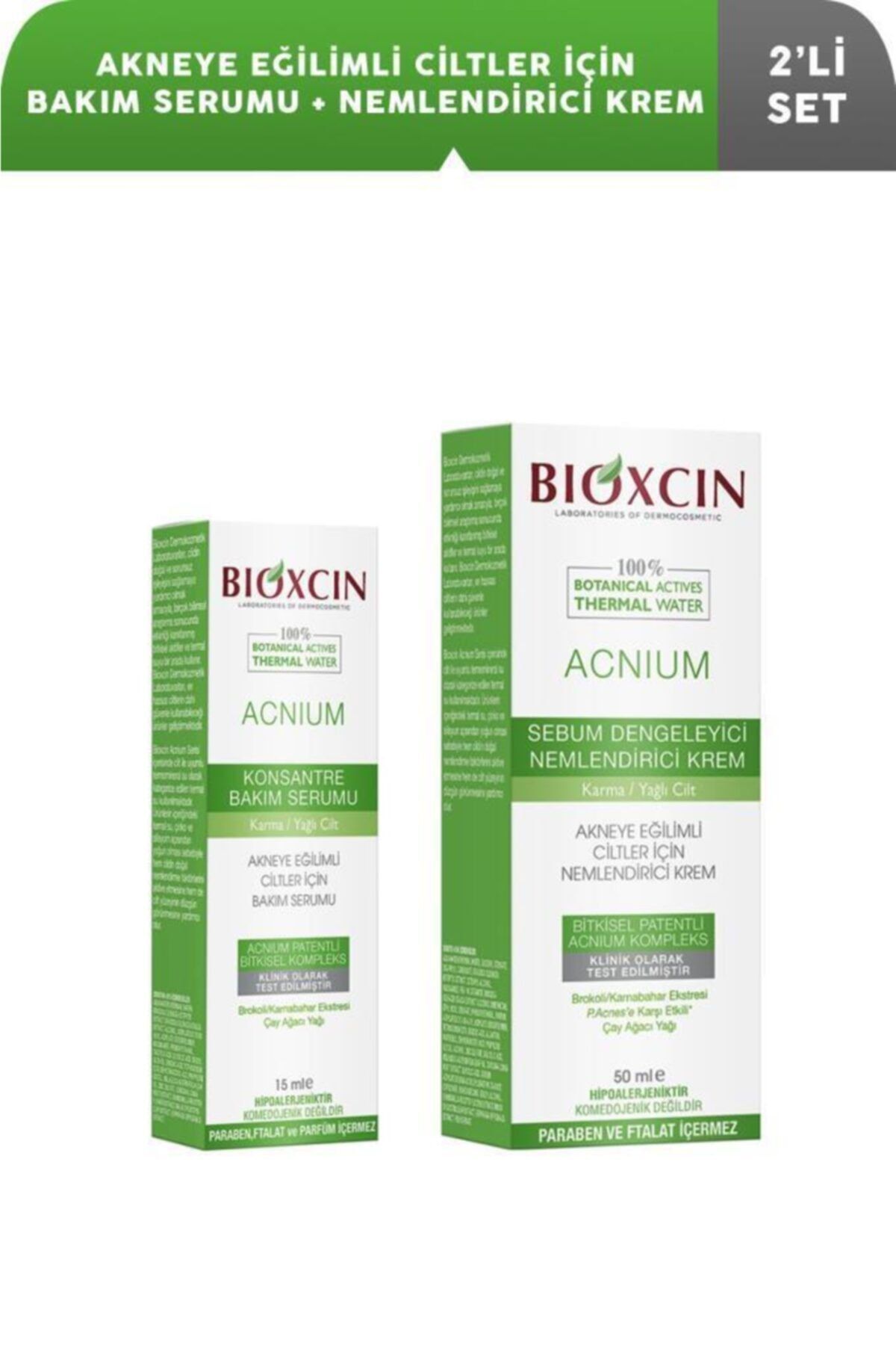 Bioxcin Acnium Akneye Eğilimli Ciltler Için Bakım Serumu+nemlendirici Krem