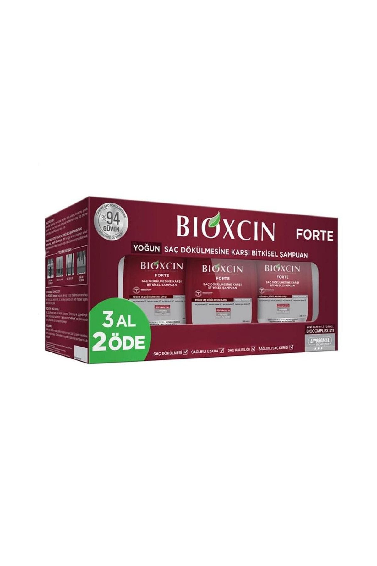 Bioxcin Forte Saç Dökülmesine Karşı Bakım Şampuanı 300 Ml - 3 Al 2 Öde