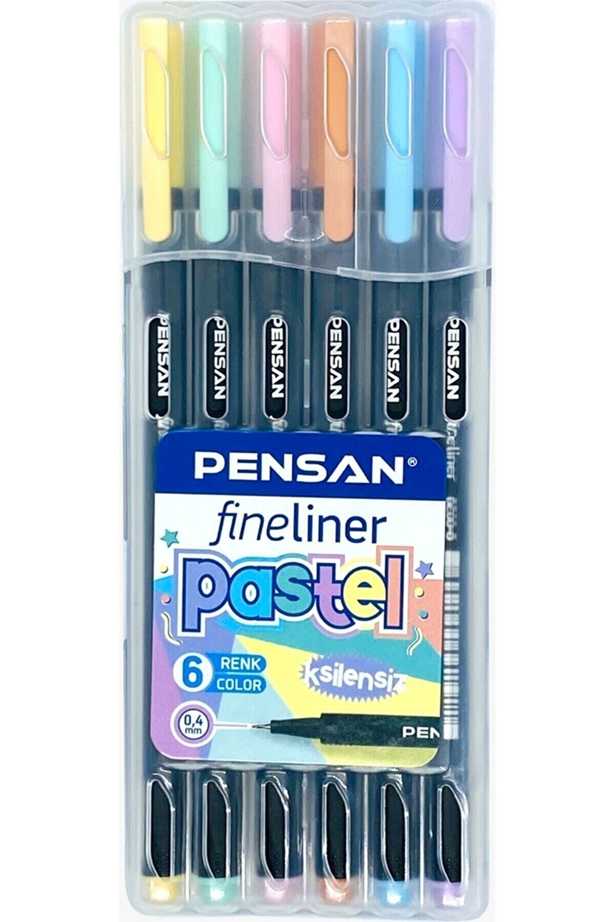 Pensan 6 Farklı Pastel Renk Fineliner 0.4 Mm Ince Uçlu Keçeli Kalem