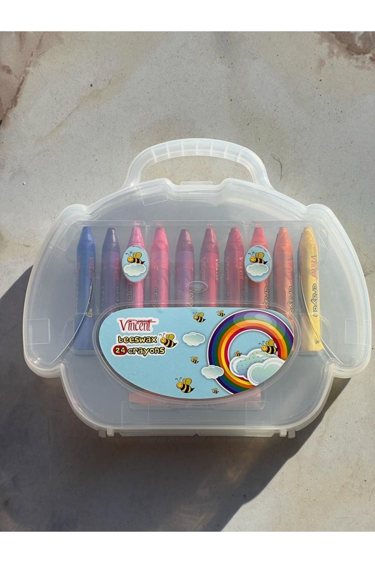 Vincent Pastel-mum Boya//beeswax Crayons/plastik Çantalı/24 Renk