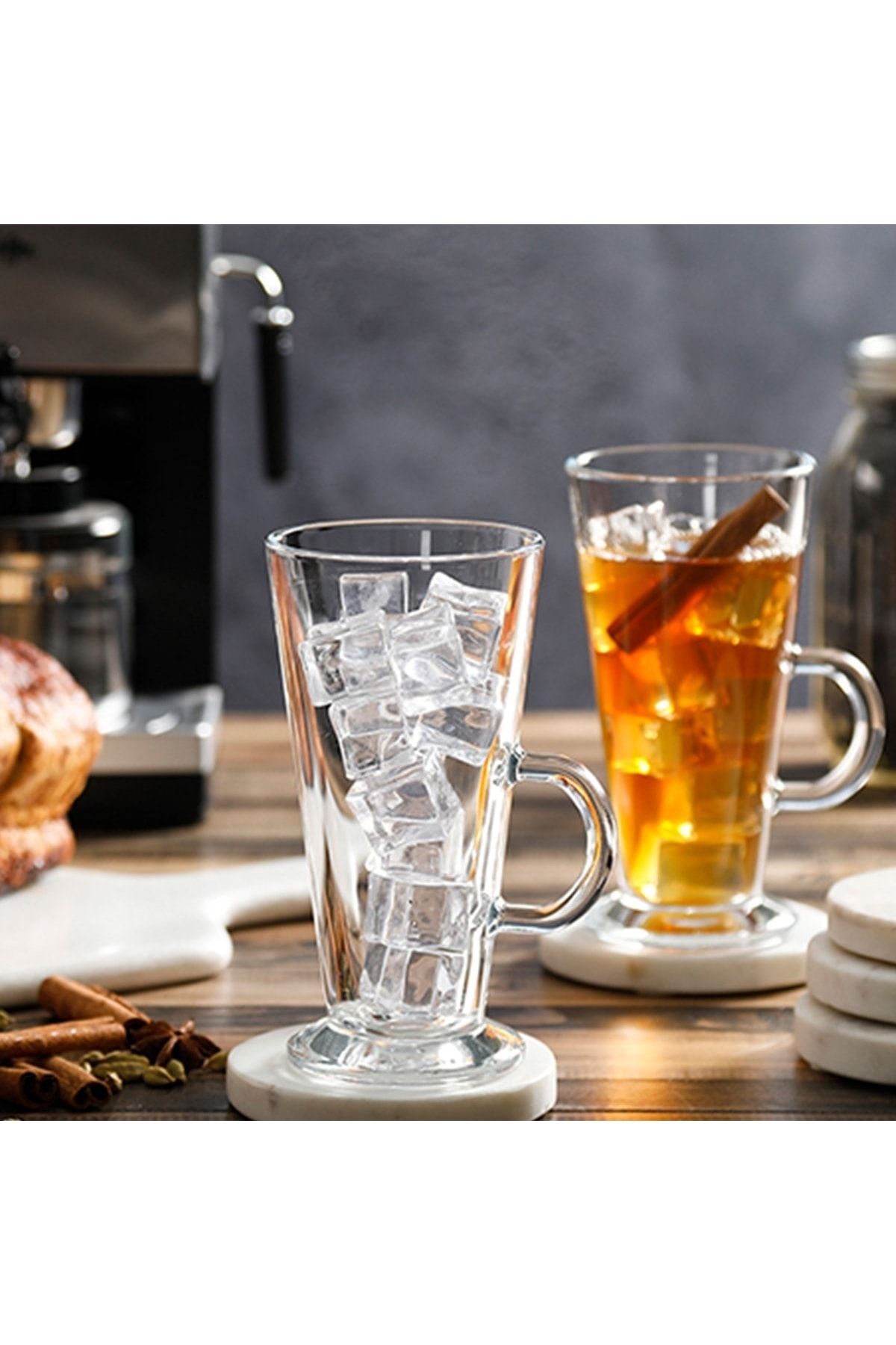 MADAME LUDA Colombian 2.kalite Cam 310 Cl.6'lı Cafe Latte&cappuccino&caffee Macchiato Bardağı.