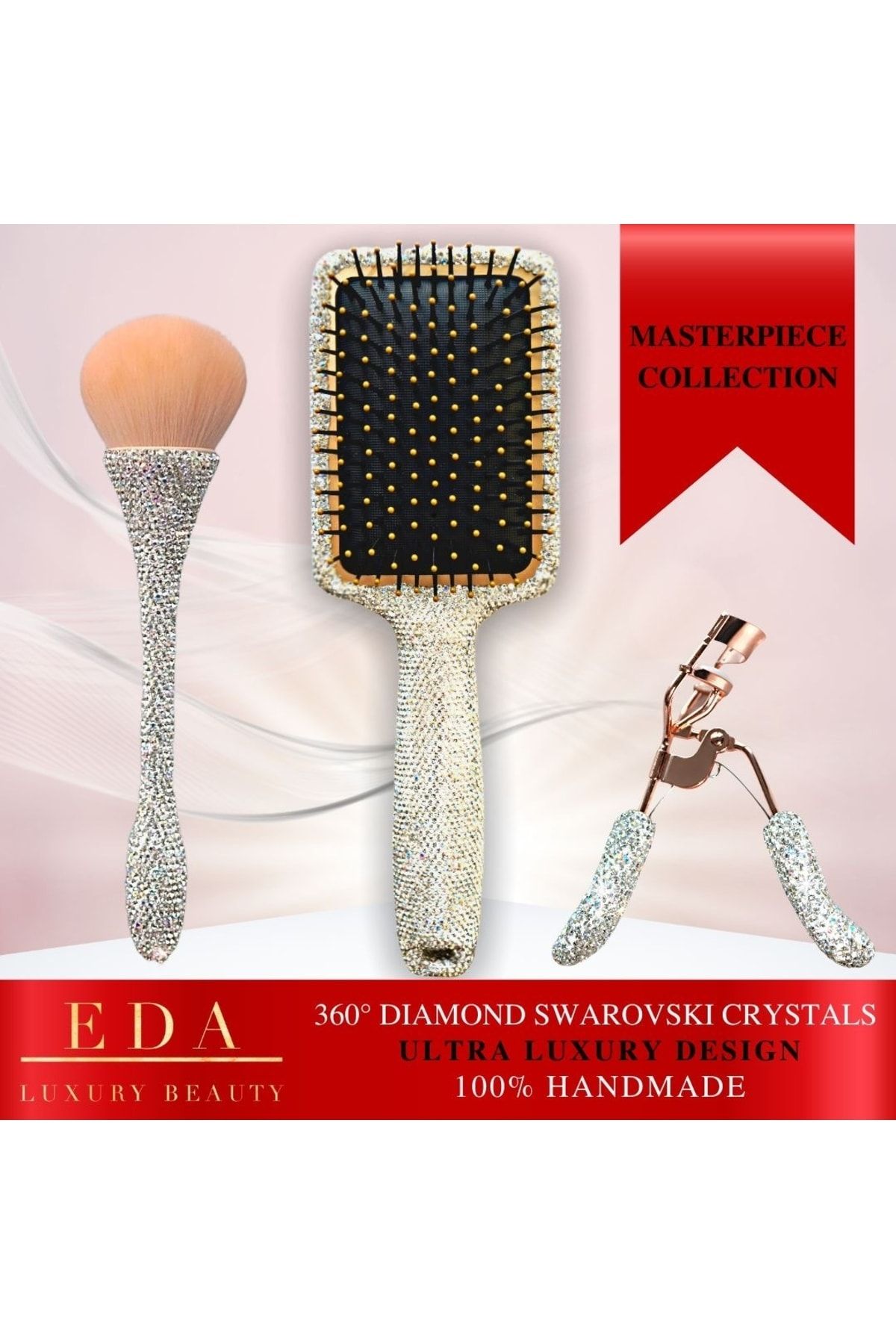 EDA LUXURY BEAUTY 360° Diamond Swarovski Kristal Taşlı Lüks Makyaj Güzellik Bakım Kadın Özel Hediye Makeup Gift Set