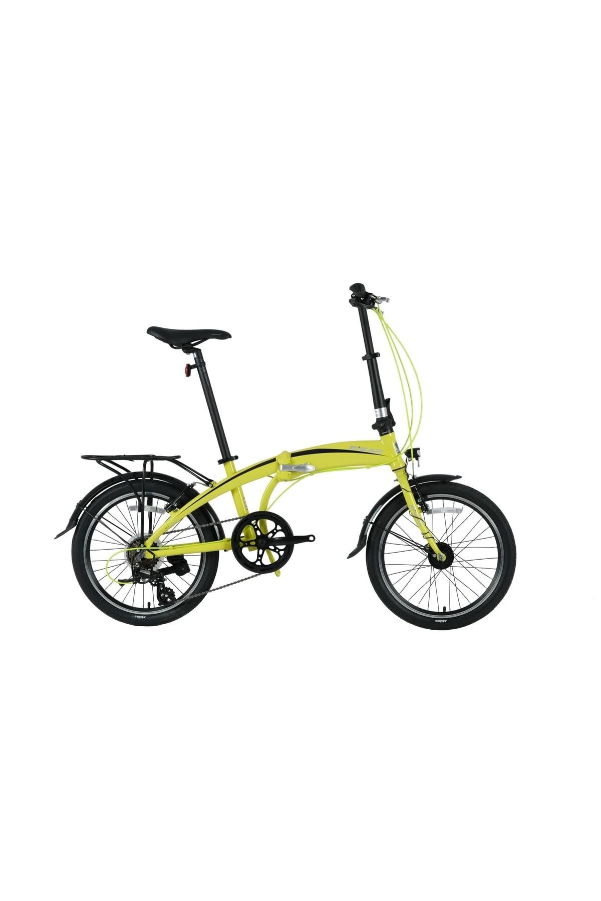 Bisan Fx 3500-altus 20 Jant 280h 8-vites Vb Katlanır Bisiklet Neon Sarı Siyah