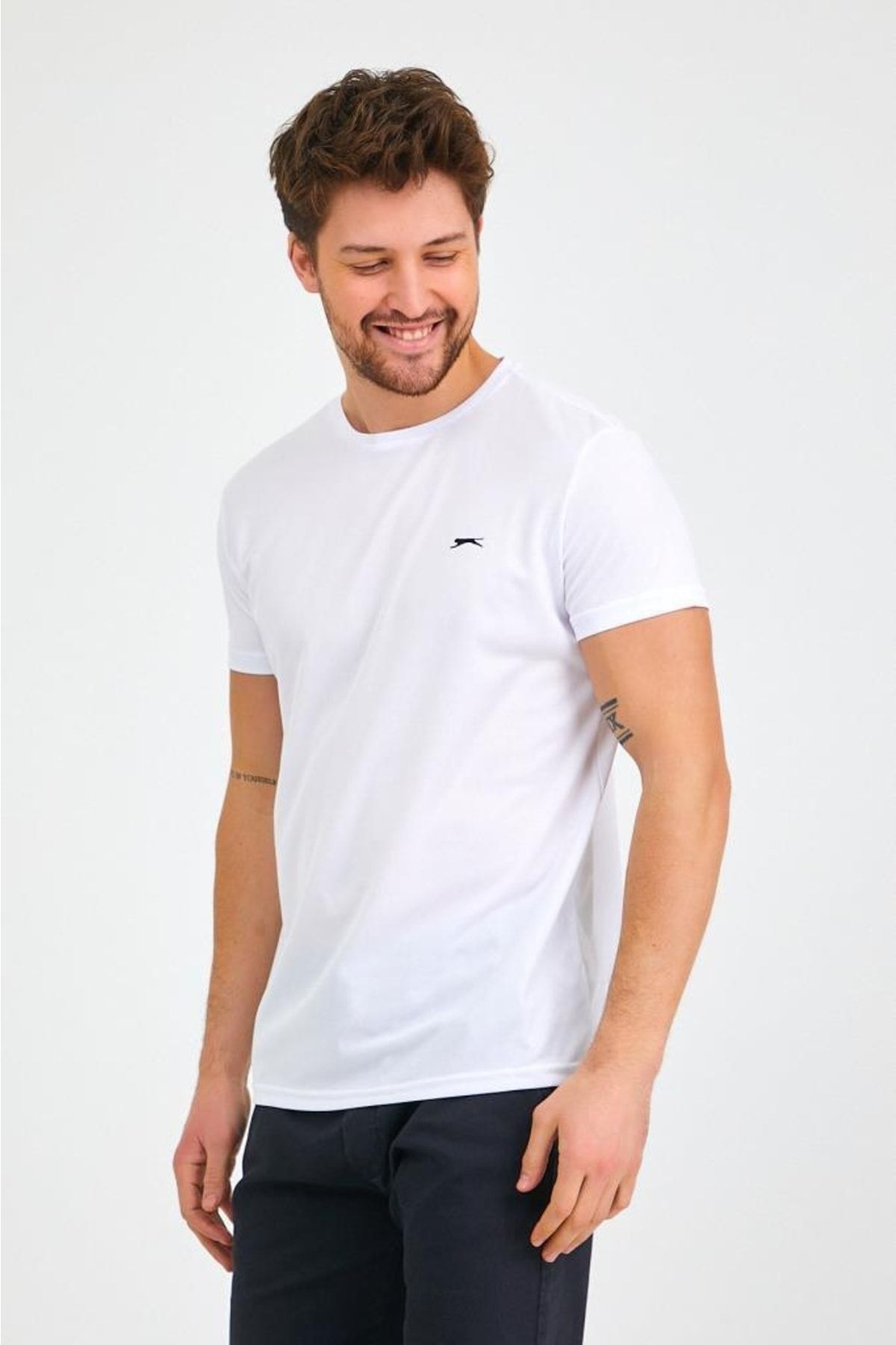 Slazenger Beyaz Erkek Tişört Republic Tişört Republıc Erkek T-shirt Beyaz