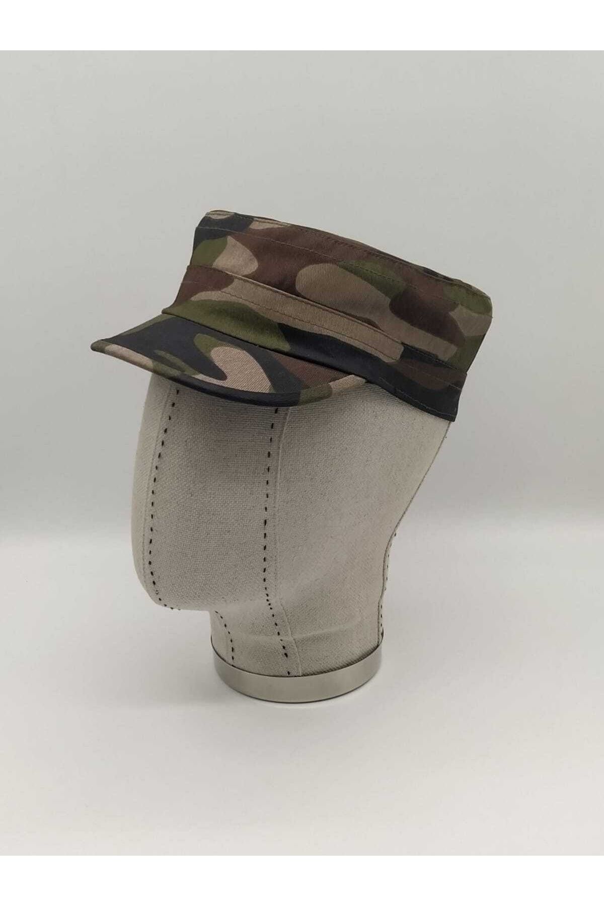Shopiolog Unisex Castro Ayarlanabilir Beden Şapka Askeri Kamuflaj Desenli Kep