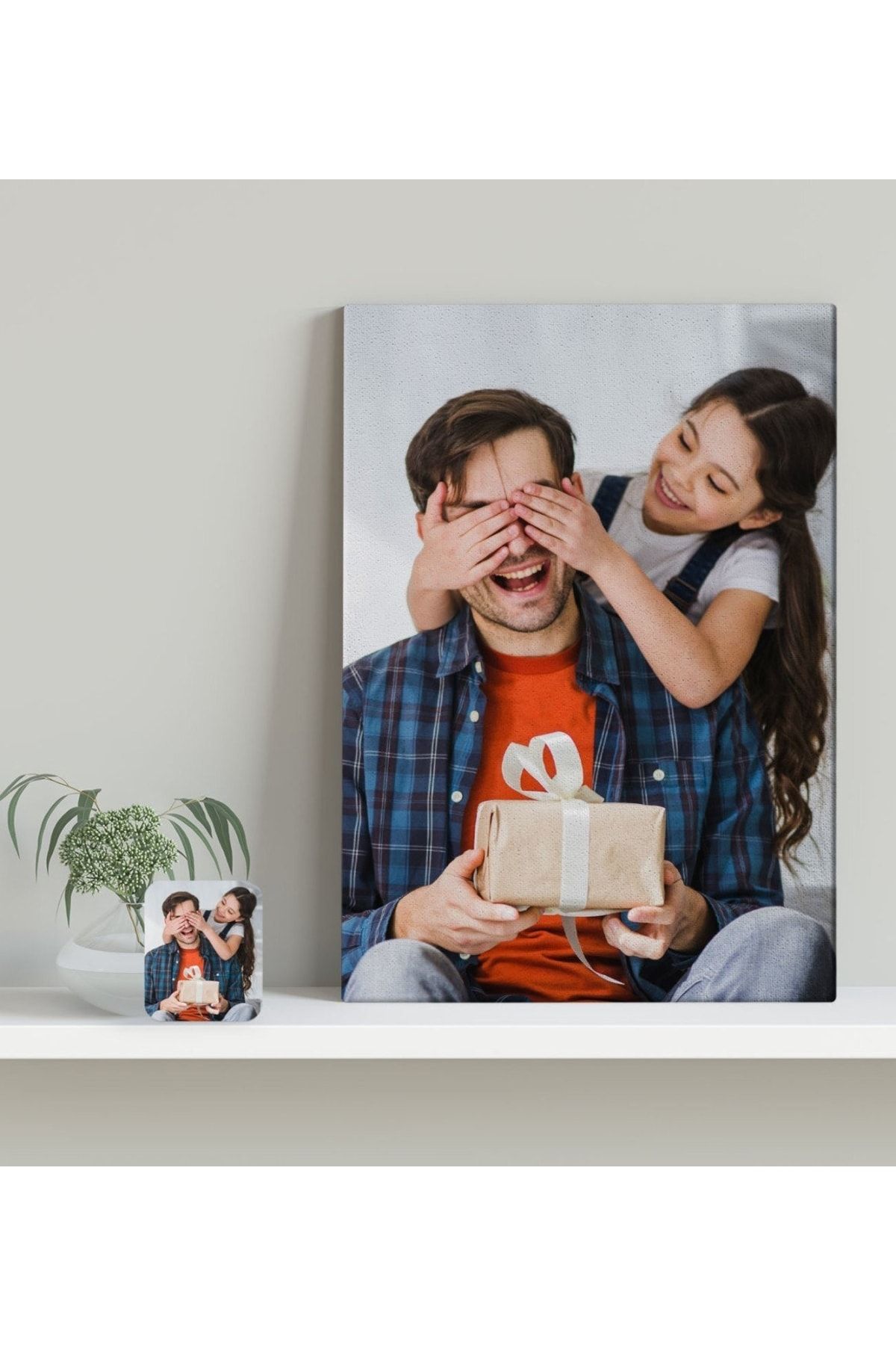 Bk Gift Kişiye Özel Babalar Günü Hediyesi Fotoğraflı Kanvas Tablo 30x50cm-1