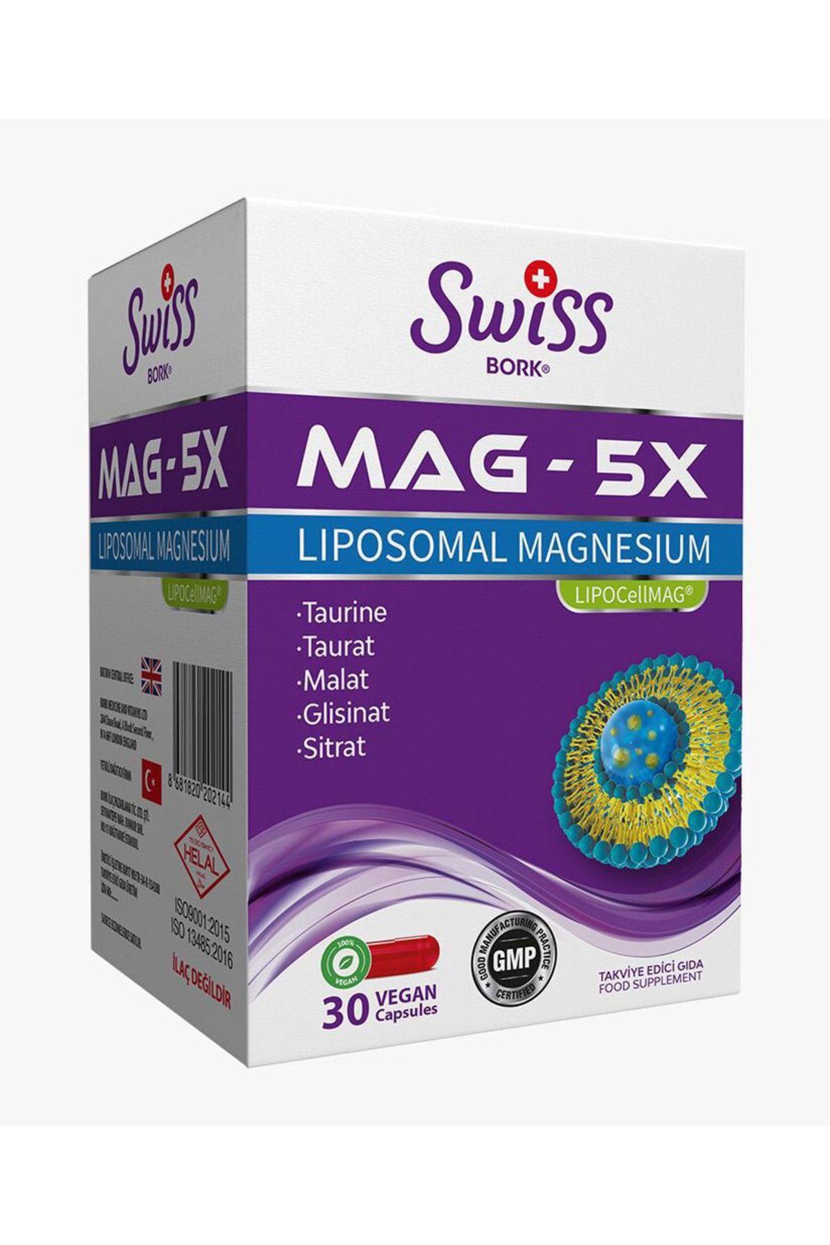 Bork Swiss Natural Mag 5x Liposomal Magnesium 30 Vegan Kapsül