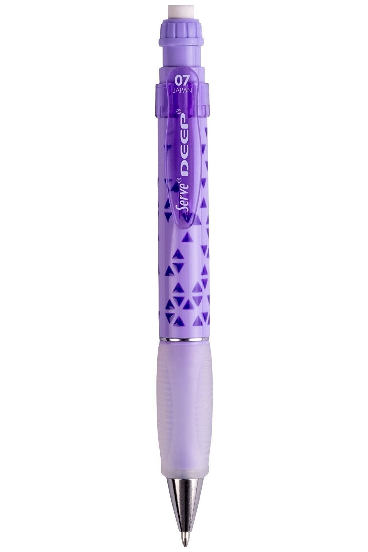 Serve Deep Uçlu Kalem - Renkli Üçgen Baskılar - Lavanta