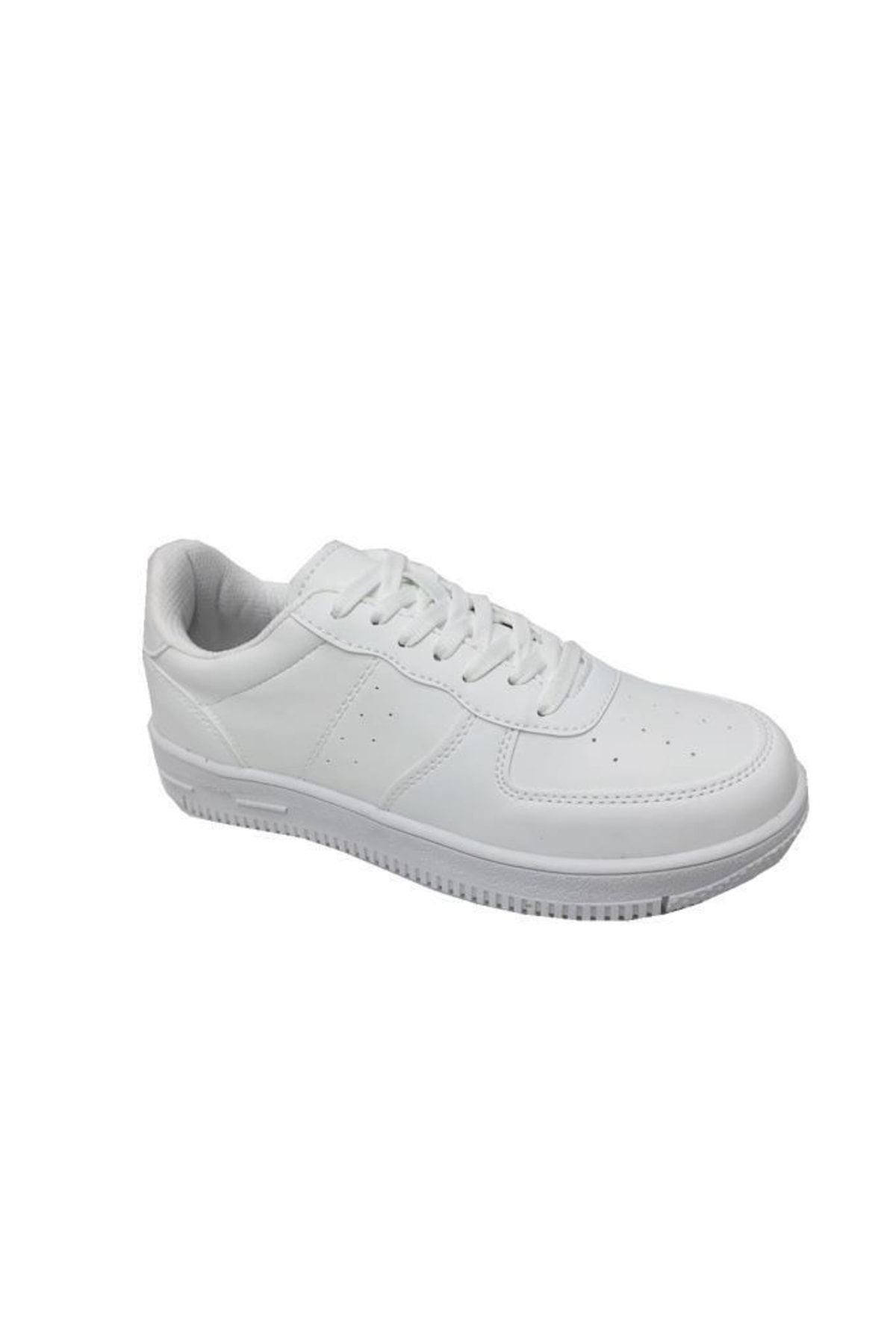 Zigana Beyaz - 002 Deri Erkek Sneakers Ayakkabı