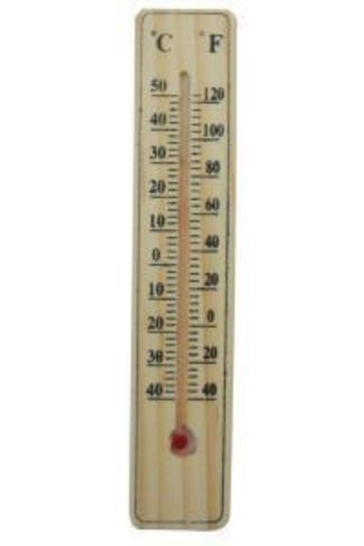 Çokuygunuz Ev Ofis Oda Ahşap Naturel Yapışkanlı Askılıklı Sıcaklık Ölçer Termometre