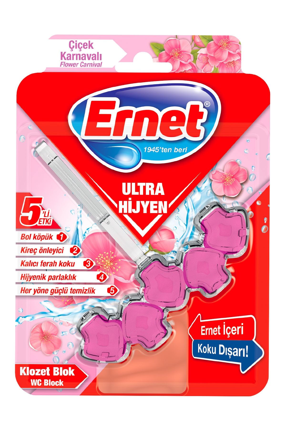 Ernet Ultra Hijyen Klozet Blok Çiçek Karnavalı 50 G