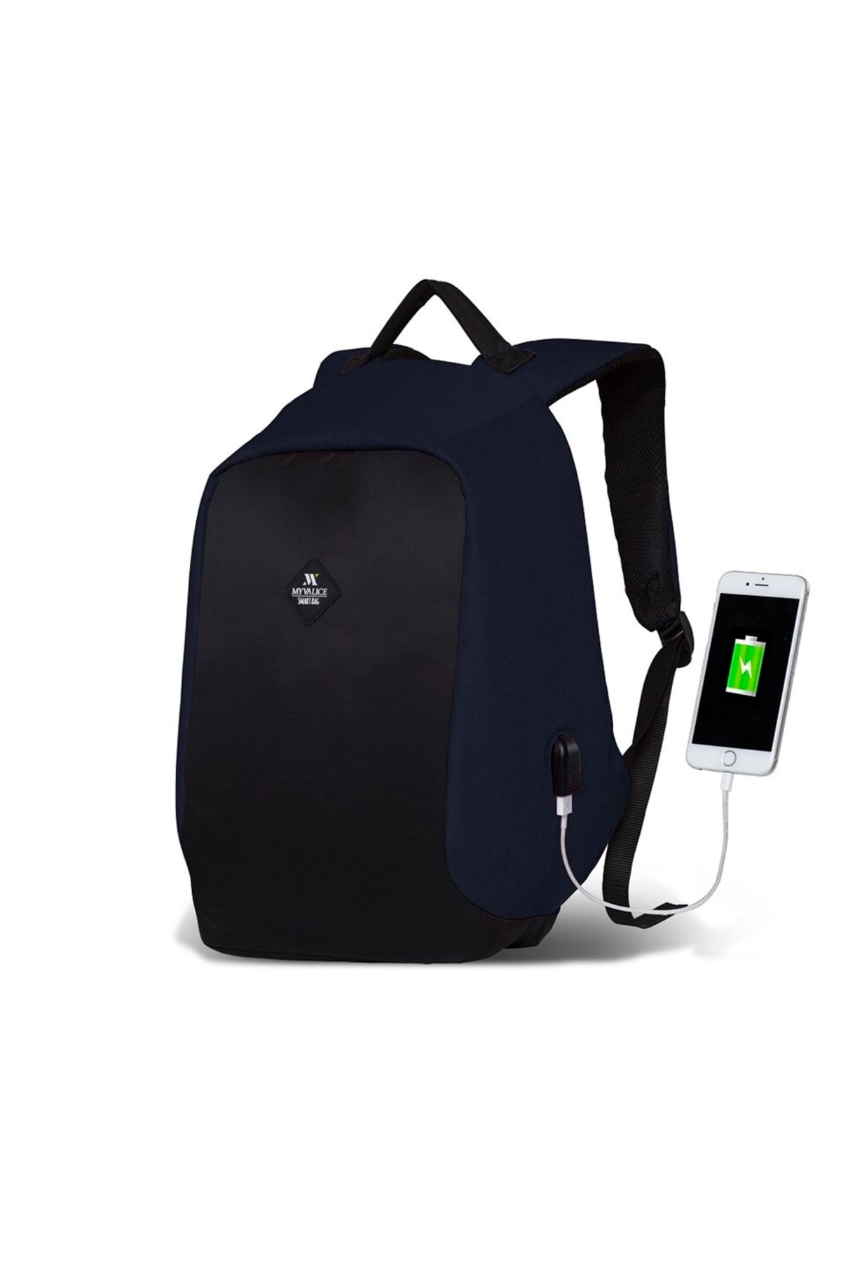 My Valice Smart Bag Secret Usb Şarj Girişli Akıllı Laptop Sırt Çantası Lacivert